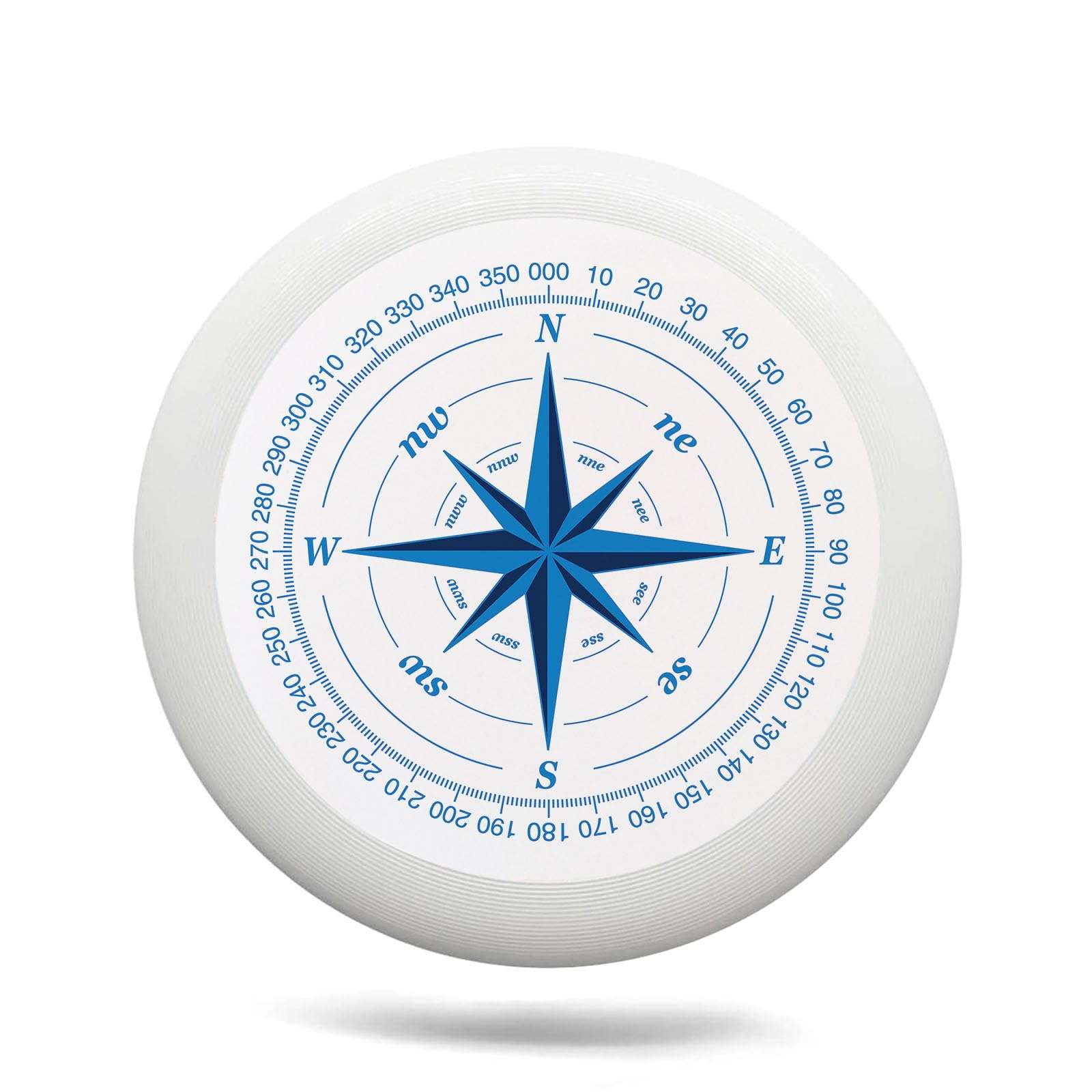 Uanvaha Compass Flying Disc Navy Blue Wind Rose Ultimate Sport Disc 175g for Competitions, Team Game Exercise Outdoor Activity 1