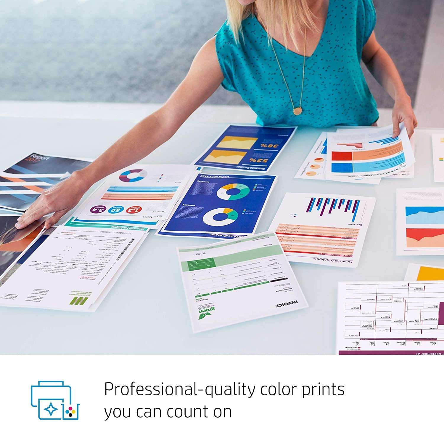 HP Color Laserjet Pro M255dw Wireless Laser Printer, Remote Mobile Print, Auto 2-Sided Printing, 22 ppm, 250-Sheet, Compatible with Alexa (7KW64A), White-Bundle with Printer Cable 5