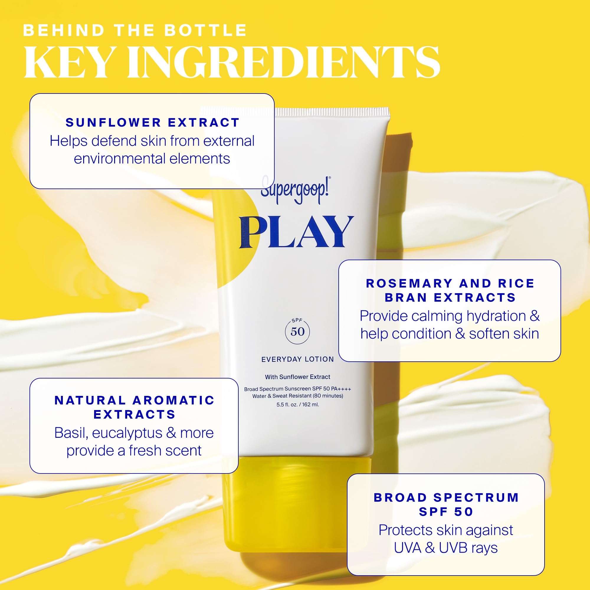 Supergoop! PLAY Everyday Lotion SPF 50 - Broad Spectrum Body & Face Sunscreen for Sensitive Skin - Great for Active Days - Fast Absorbing, Water & Sweat Resistant - 5.5 fl oz 6