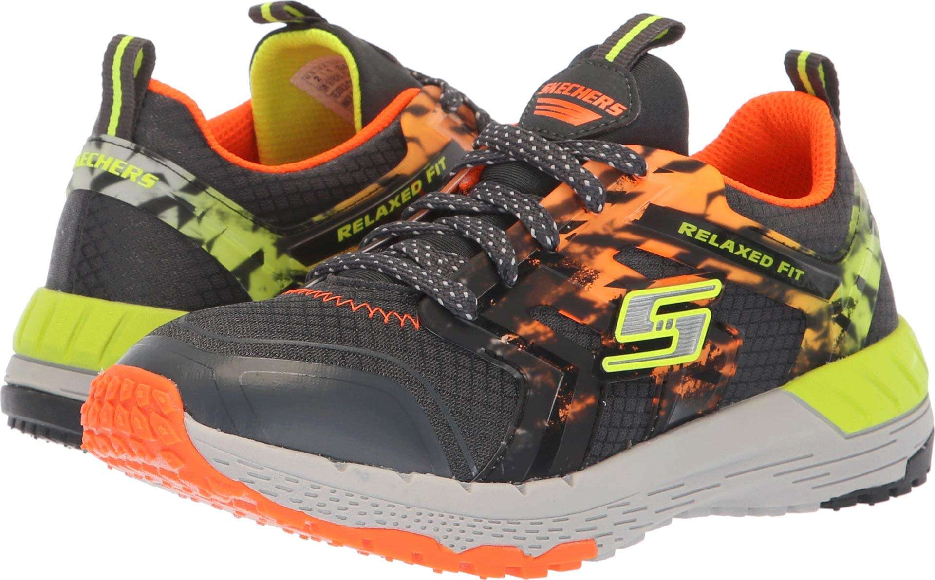 Skechers Kids Boy's Hyperjolt 2.0 97820L (Little Kid/Big Kid) Charcoal/Orange 1.5 Little Kid 1