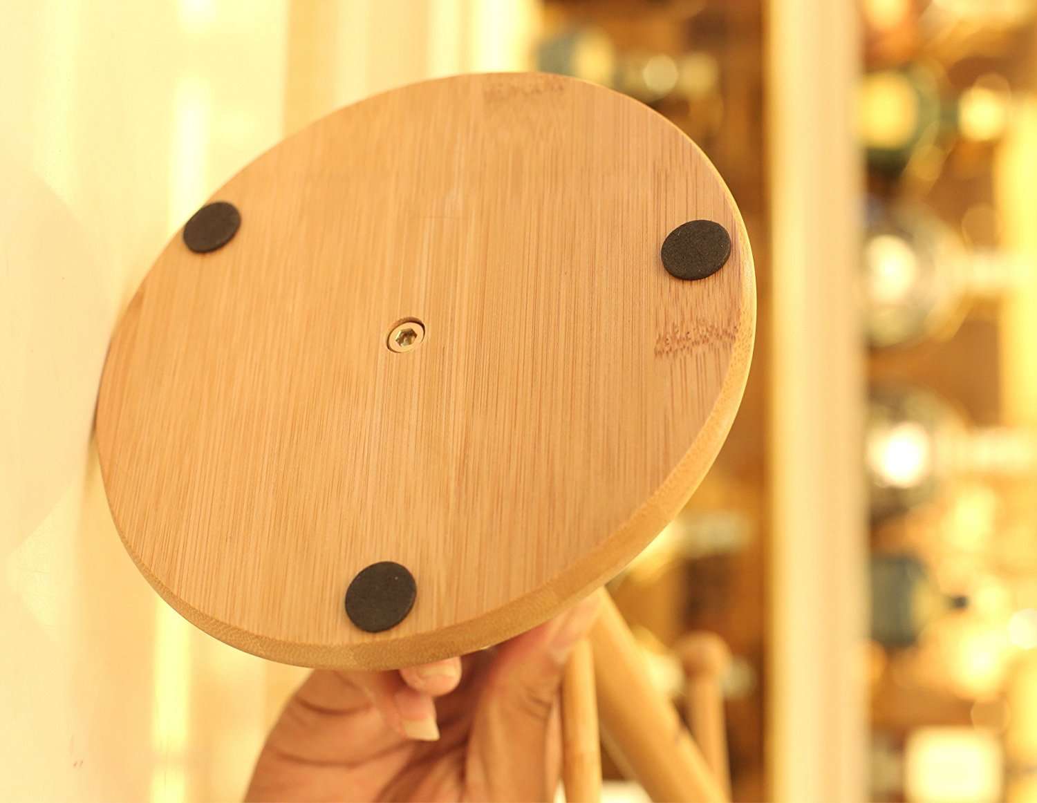 Bamboo Mug Tree Rack Stand with 6 Storage Hooks, Hold and Dry Large Coffee Mugs or Cups 2