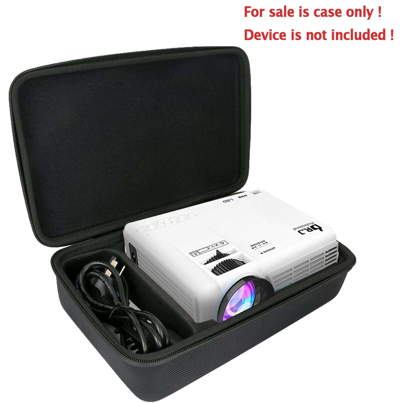 Khanka Hard Travel Case Replacement for DR. J Professional 1080P Mini Projector (Black) 2