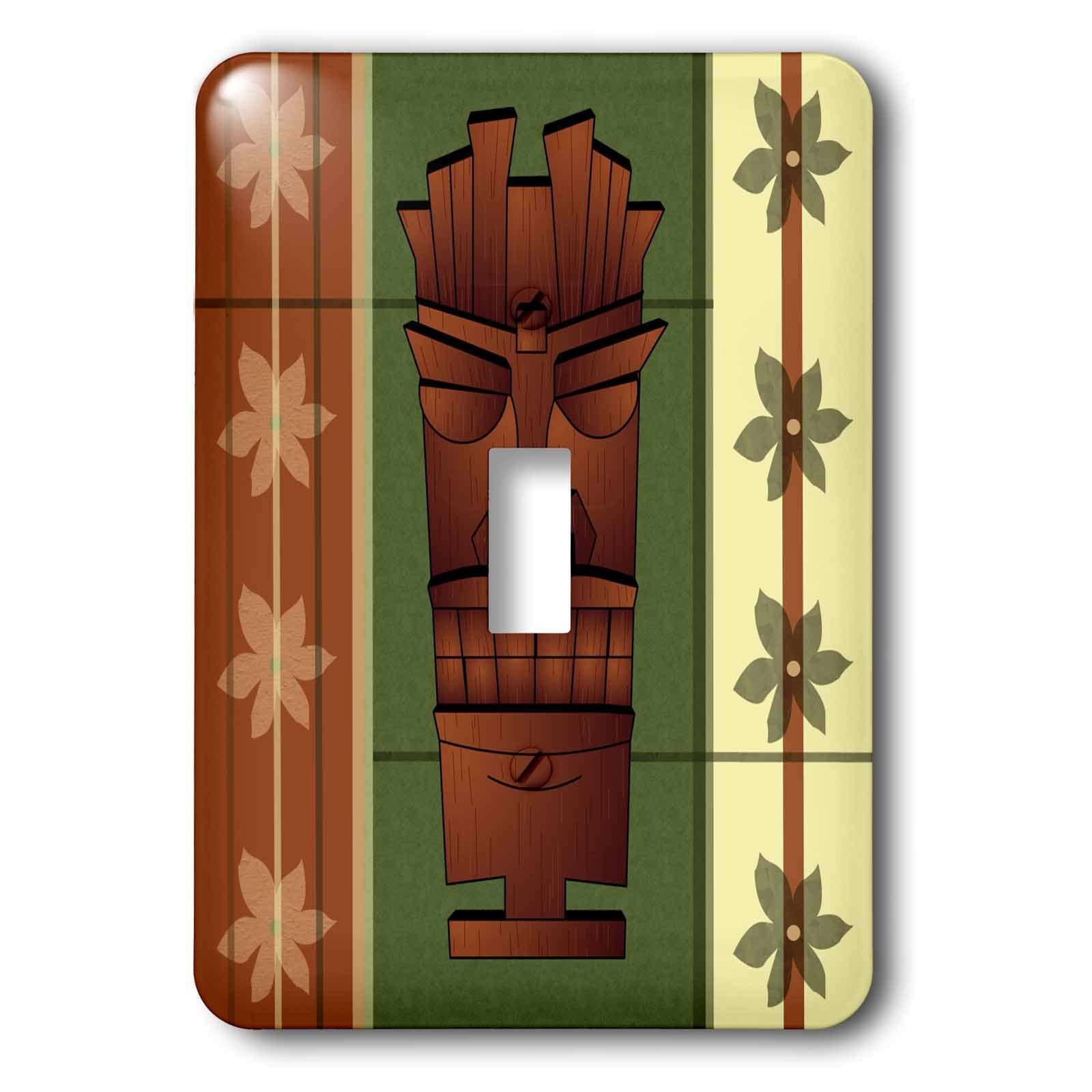 3dRose lsp_77490_1 Wood Grain Tropical Tiki Single Toggle Switch, Multicolor 1