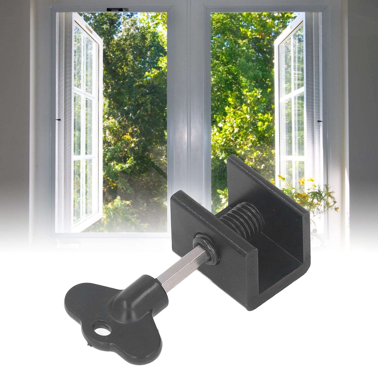 15Pcs Sliding Door Lock Kit with Wrench Child Sliding Window Security Lock for Home, Kitchen, Office (Black) 5