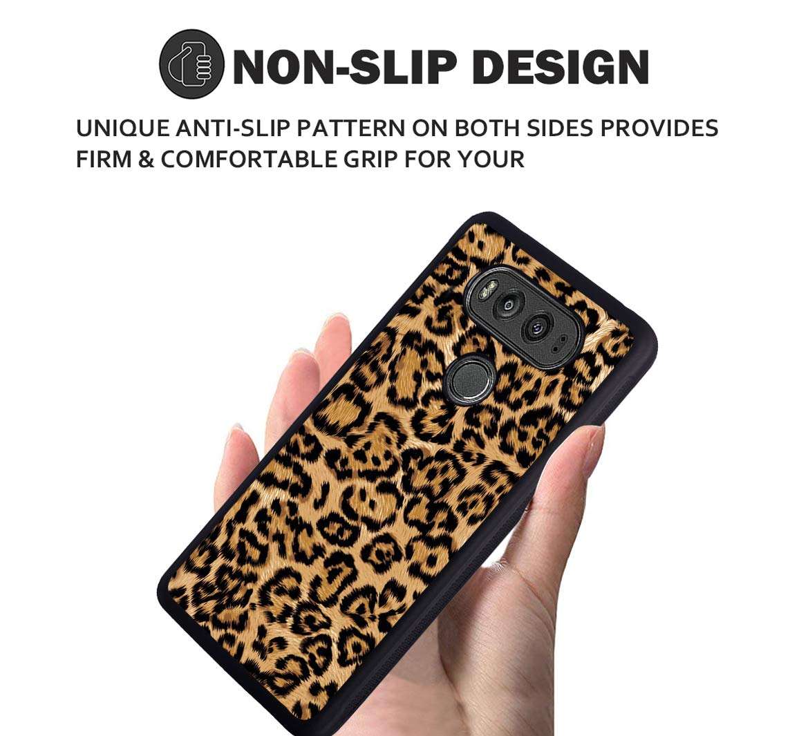 Case for LG V30 / LG V30 Plus/LG V30s / LG V35 / LG V35 ThinQ, Slim Anti-Scratch TPU Rubber Protective Case Cover for LG V30 - Leopard 3