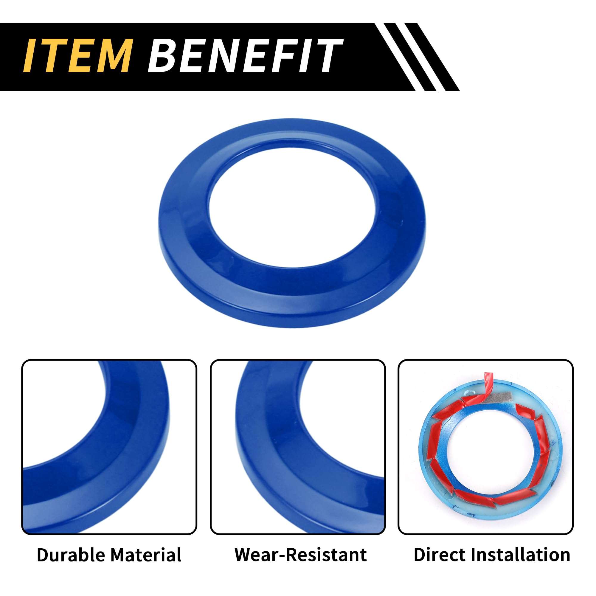 REPAIROCK 2 Pcs A Pillar Speaker Ring Cover Trim for Jeep Wrangler JK 2007-2014 Window A Pillar Front Horn Speaker Cover Stereo Audio Frame Trims ABS Blue 5