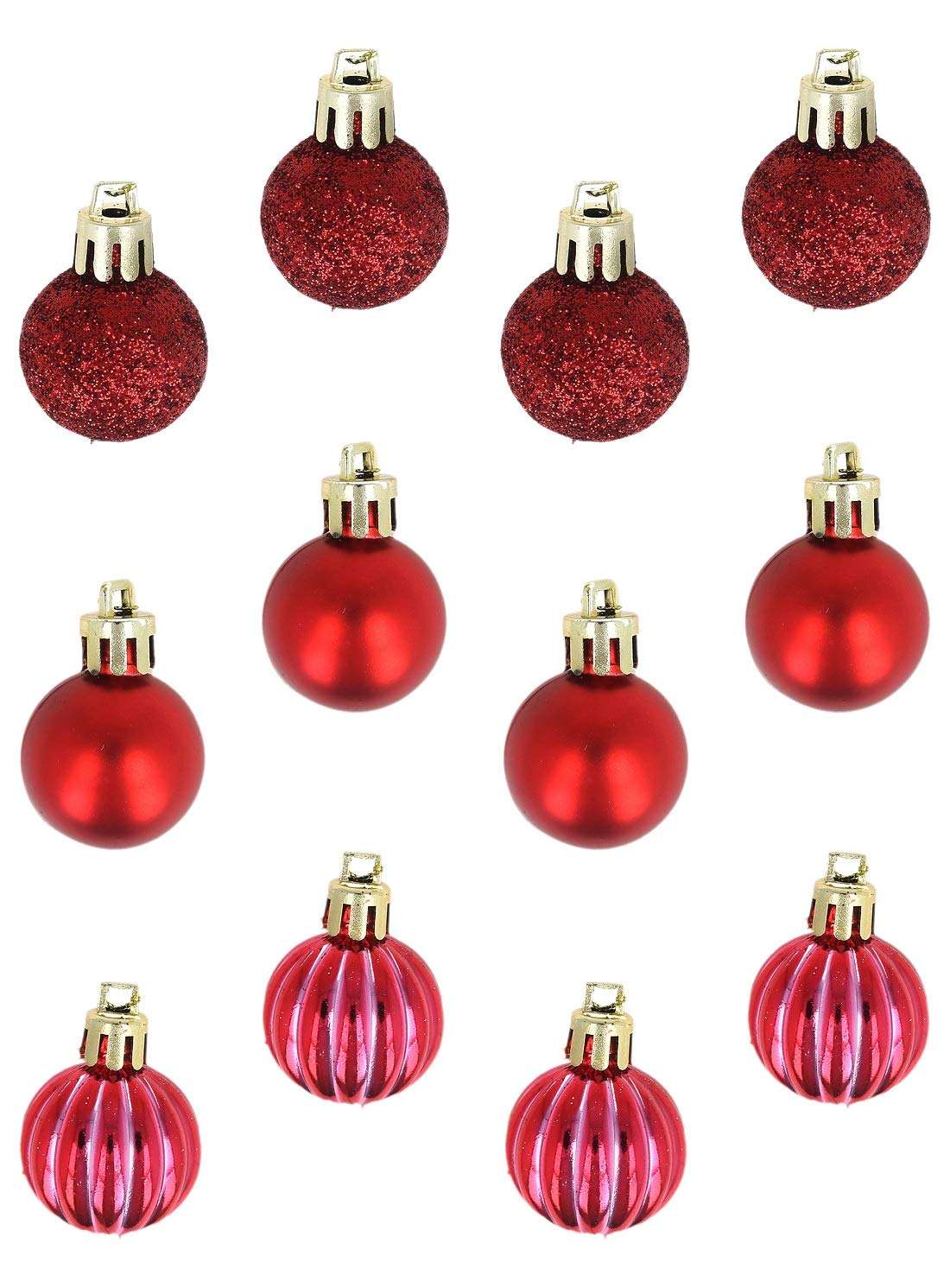 WebelKart 12 pcs Christmas Tree Decorations Set (Assorted Balls) Medium Size 1