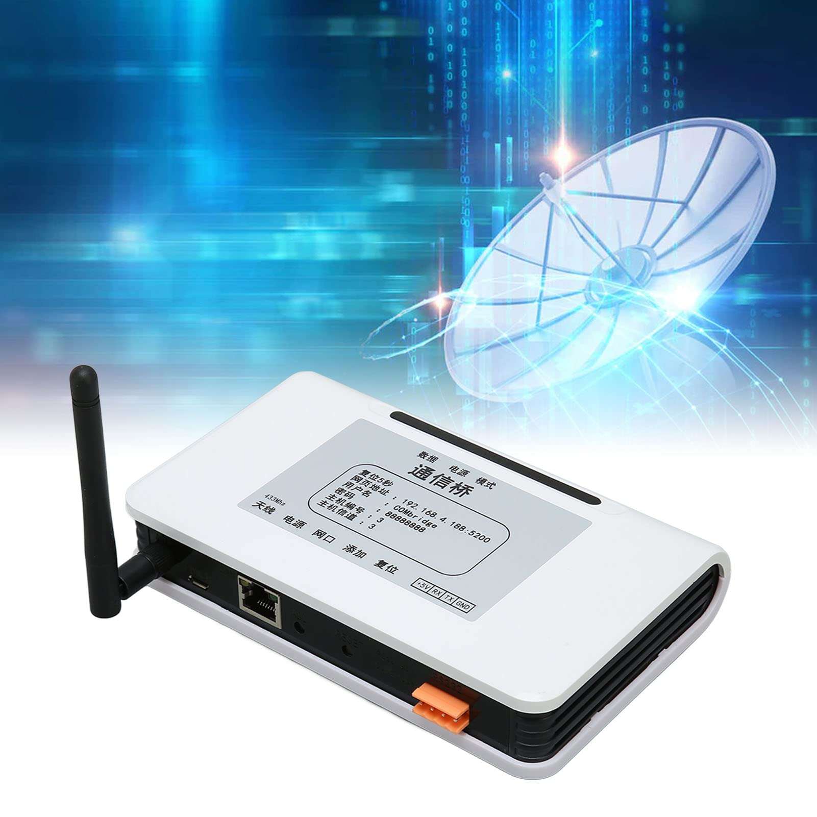 FOSA RF Wireless Bridge, Wireless Ethernet Bridge Network Communication Bridge for PC Printer Smart TV, Dual Band Universal 443Mhz Flexible Long Range 6