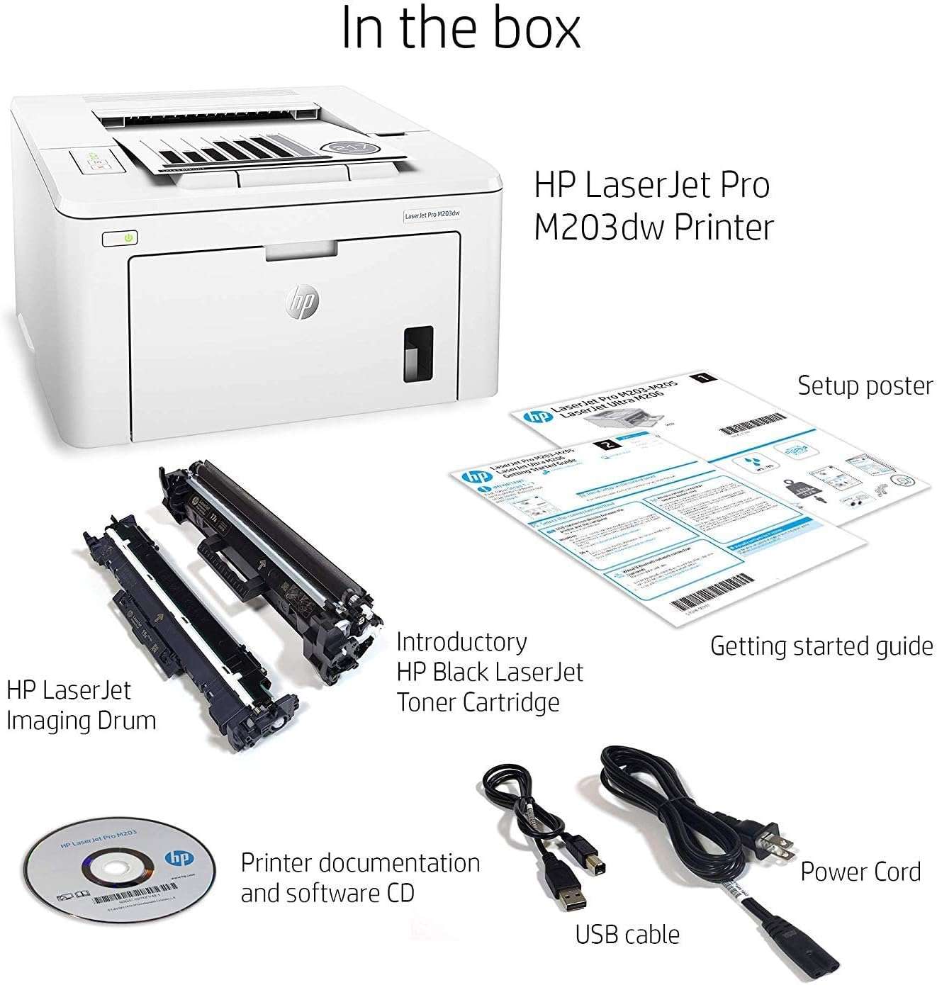 HP G3Q47A#BGJ Laserjet Pro M203dw Wireless Laser Printer (G3Q47A). Replaces M201dw Laser Printer (Renewed) 6
