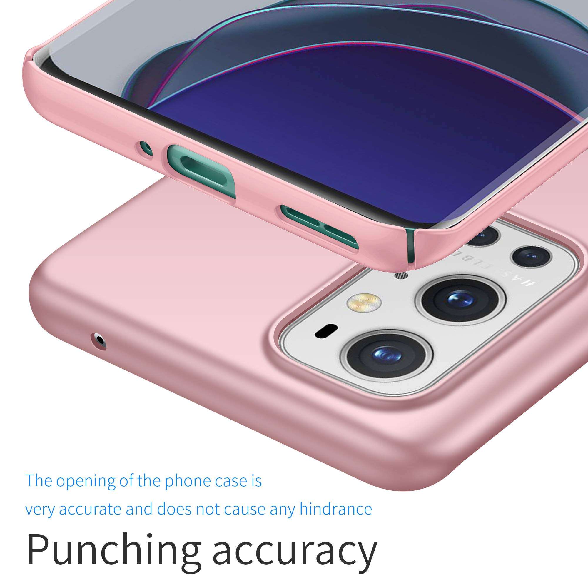 Almiao Compatible with OnePlus 9 Pro Case, [Ultra-Thin] Minimalist Slim Protective Phone Case Back Cover for OnePlus 9 Pro (Pink) 2