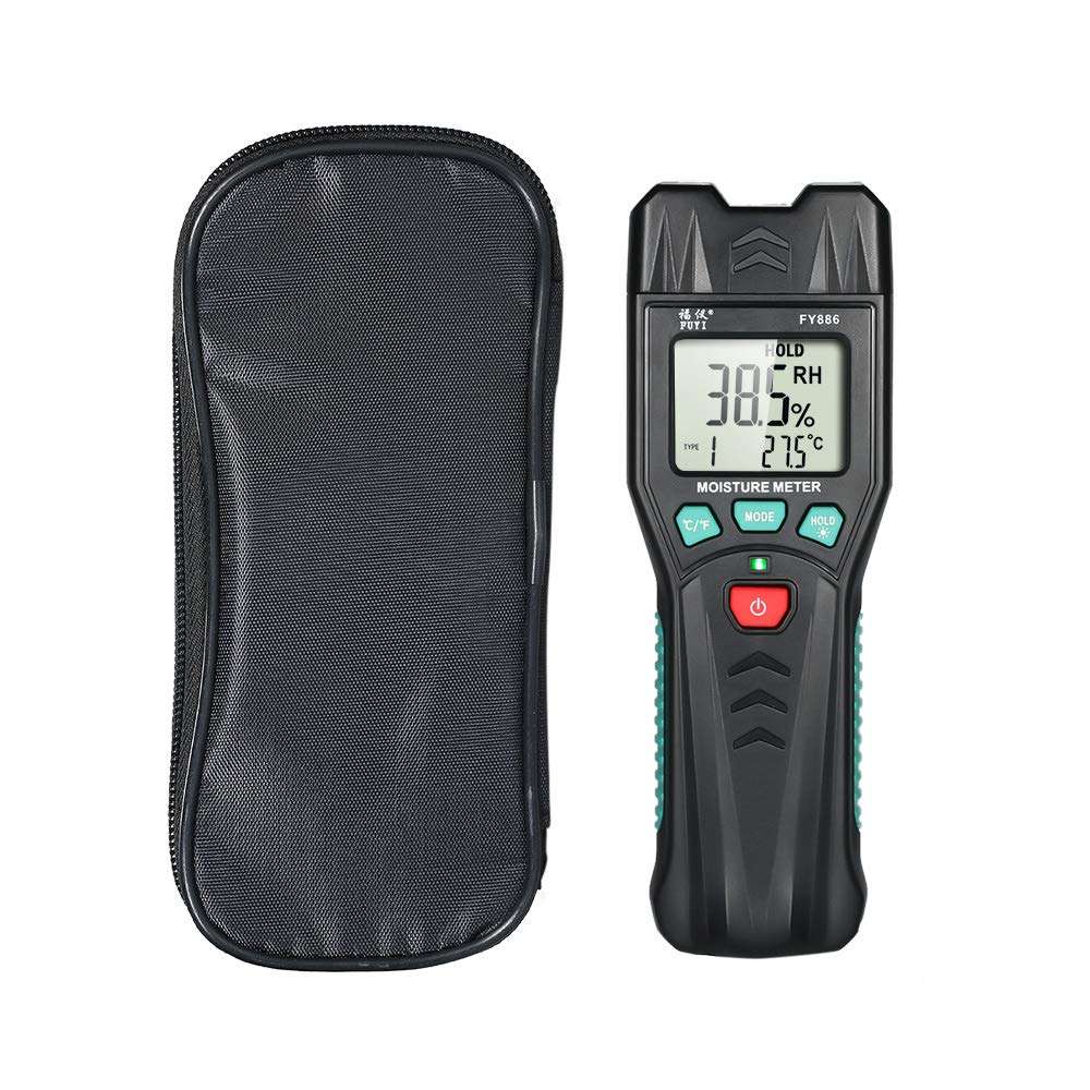 CICIN 0-60% Two Pins Digital Wood Moisture Meter, Wood Humidity Tester Hygrometer Timber Damp Detector Large LCD Display 3