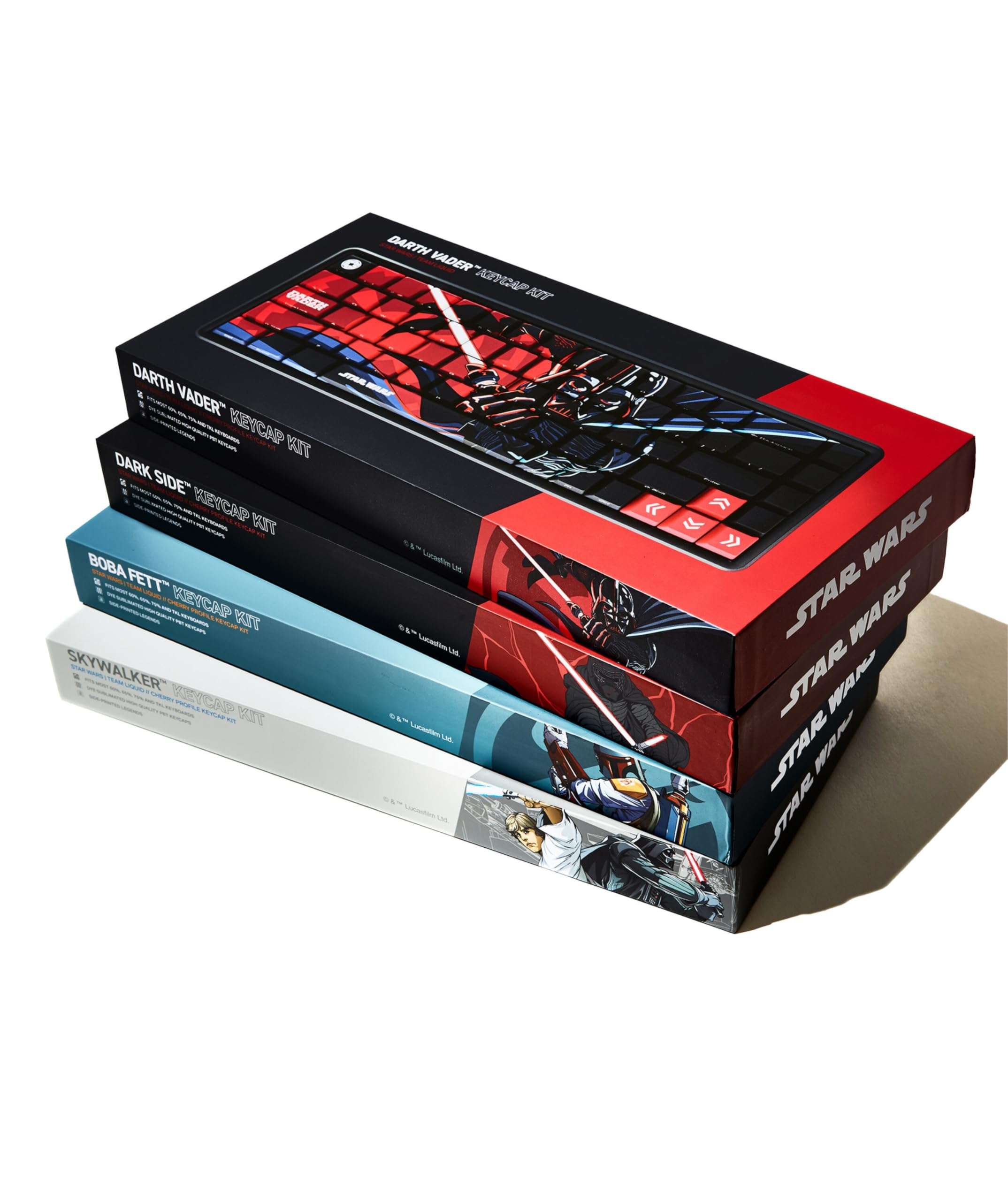 Team Liquid Star Wars Boba Fett PBT Dye Sub Keycaps for Mechanical Gaming Keyboards, Cherry MX Switches, Custom Side Print, ANSI ISO Support, US Layout - Officially Licensed 5