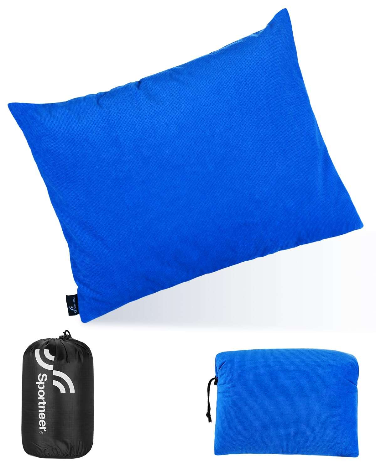 Sportneer Camping Pillow, Small Travel Pillow with Removable Pillow Cover and Storage Bag Camping Essentials and Backpacking Pillow for Airplanes Camping Travel - Small/Medium 1