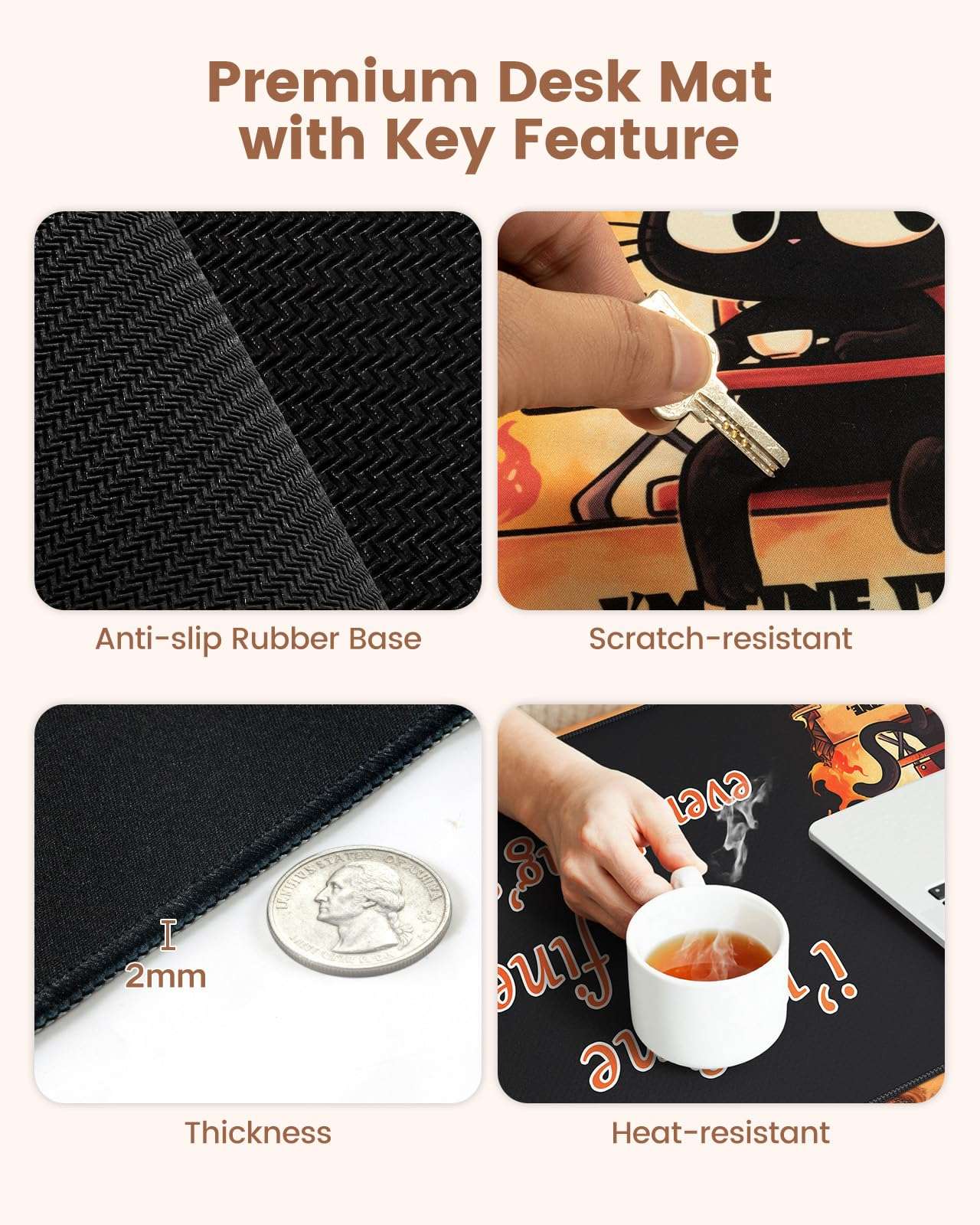 HAOCOO Dumpster Fire Mouse Pad with Wrist Rest, Ergonomic Keyboard Wrist Support, Large Gaming Desk Mat Set, Desk Protector Mat for Office Supplies 6