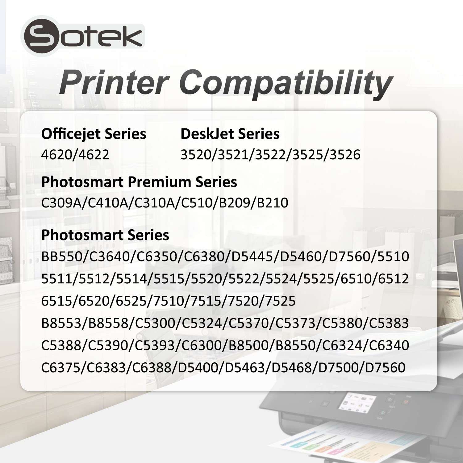 Sotek Compatible Ink Cartridge for 564XL 564, Work with Photosmart 7520 6520 5520 5525 6510 Officejet 4610 4620 4622 Deskjet 3520 3521 3522 (4B, 2PB, 2C, 2M, 2Y, 12 Pack) 2