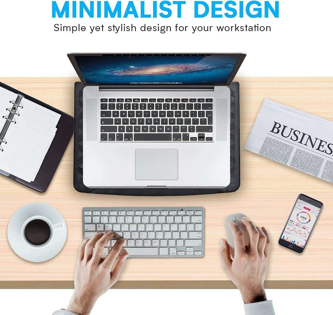 2Halter Monitor Stand Riser, Computer Desk Organizer and Cable Management, for Laptop, TV, Printer with Sturdy Metal Legs, 2 Pack, Black 6