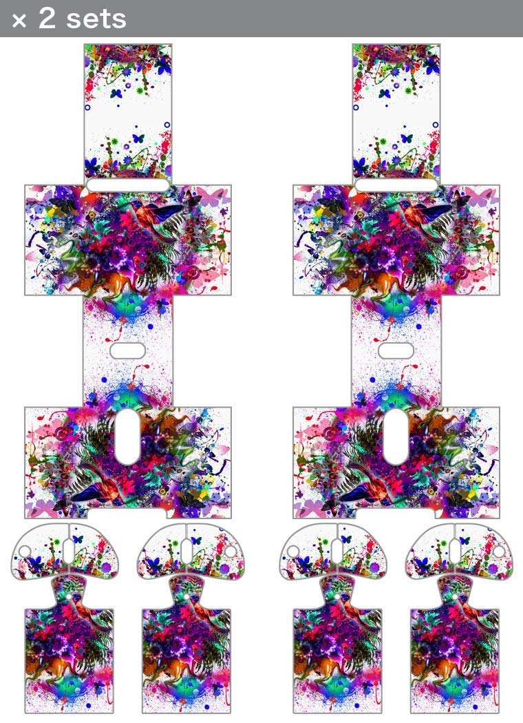 igsticker Skins Compatible with Airpods Sticker Decal Stylish Covers for Protection & Customization 012273 Paint　Colorful　Bird 3