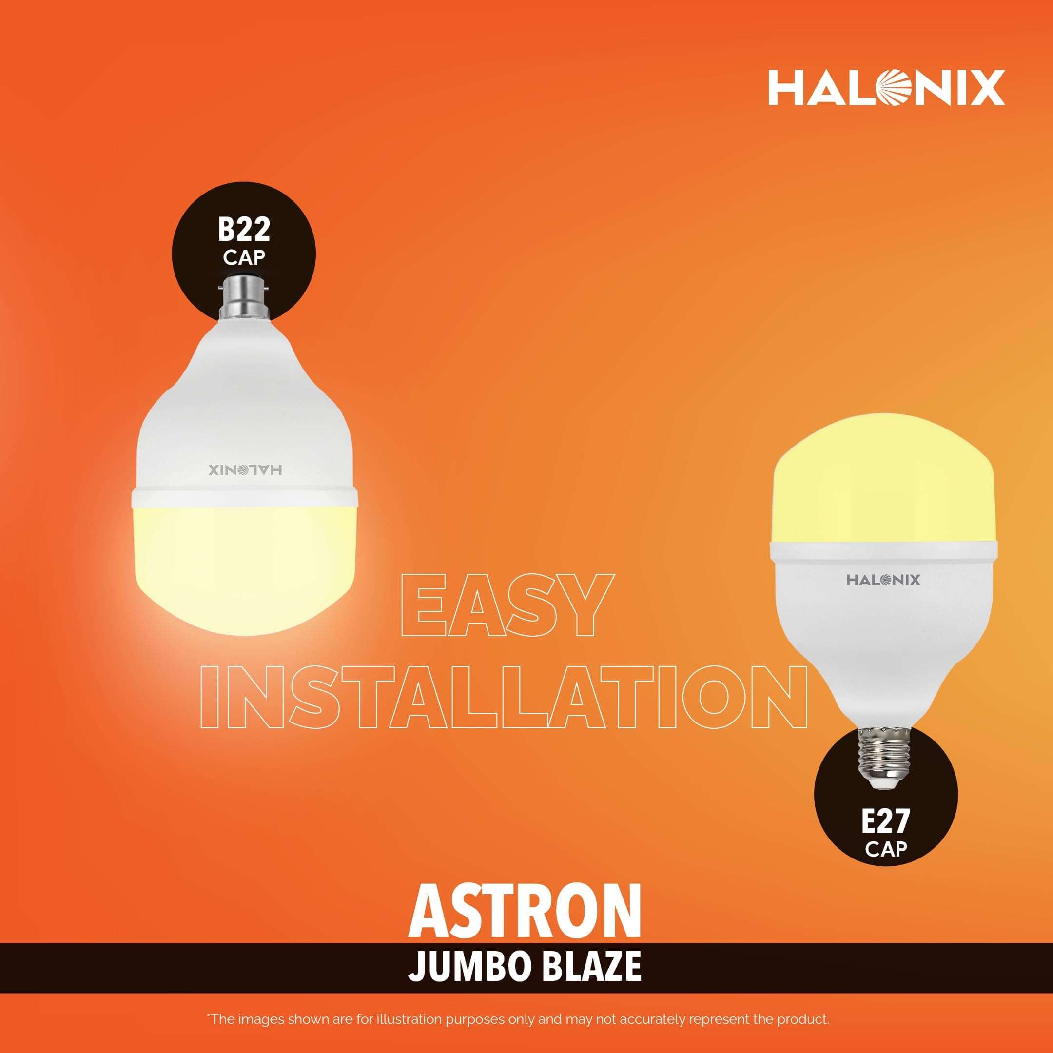 Halonix Jumbo 50W Higher Wattage Yellow Led Bulb | Warm White Led Bulb | Base- B22 | Energy Efficient | Surge Protection | Pack of 1 3