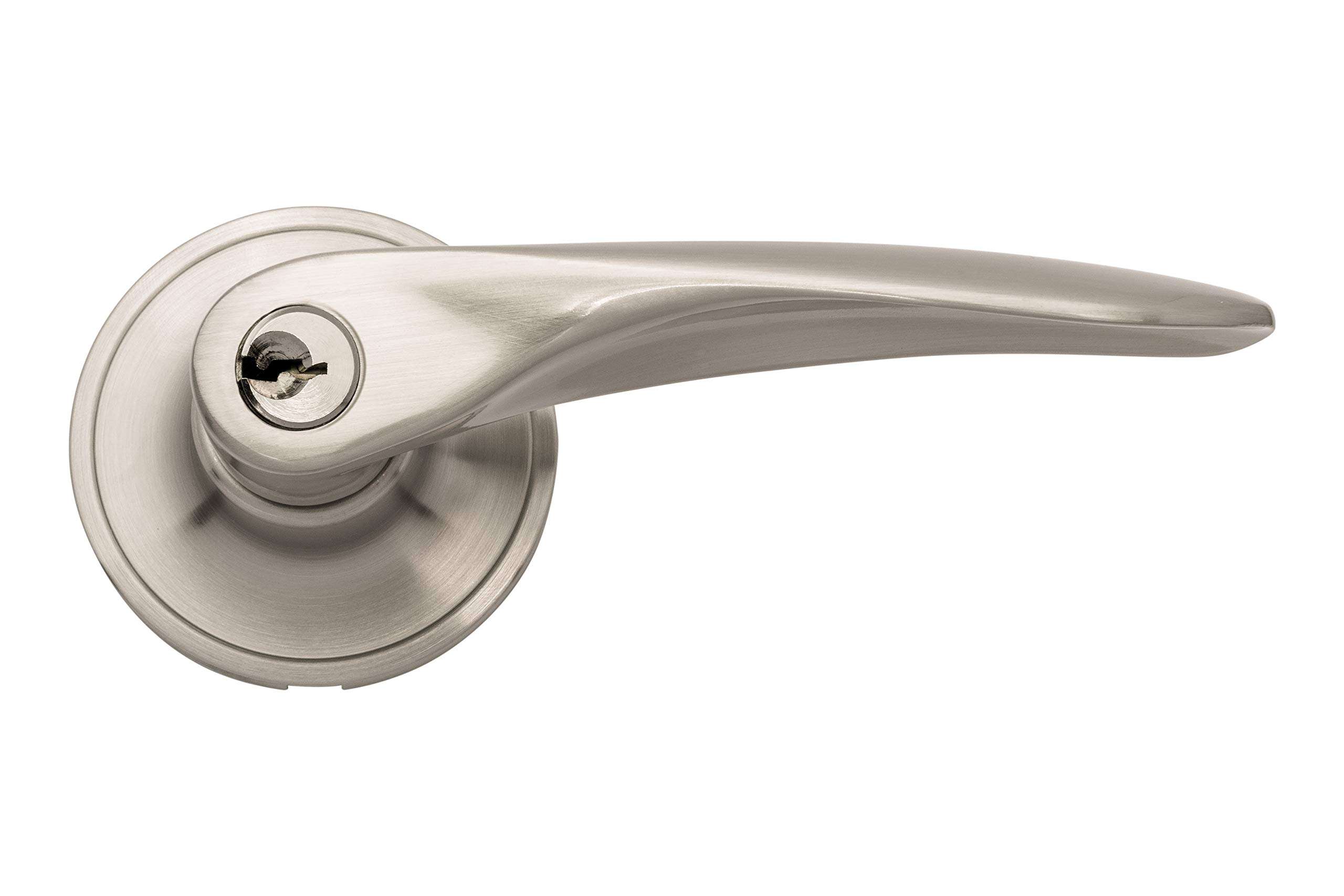 Excel Architectural DP6970 Reversible Entrance Door Handle on Rose Set with Adjustable Latch, Satin Nickel 2