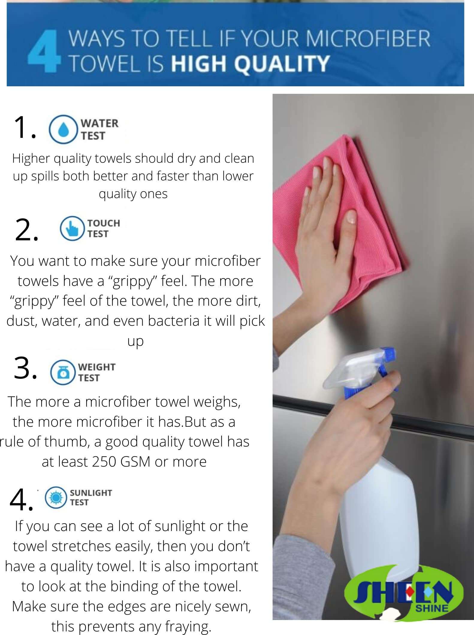 Microfibre Kitchen Napkins Green Pack of 4 3