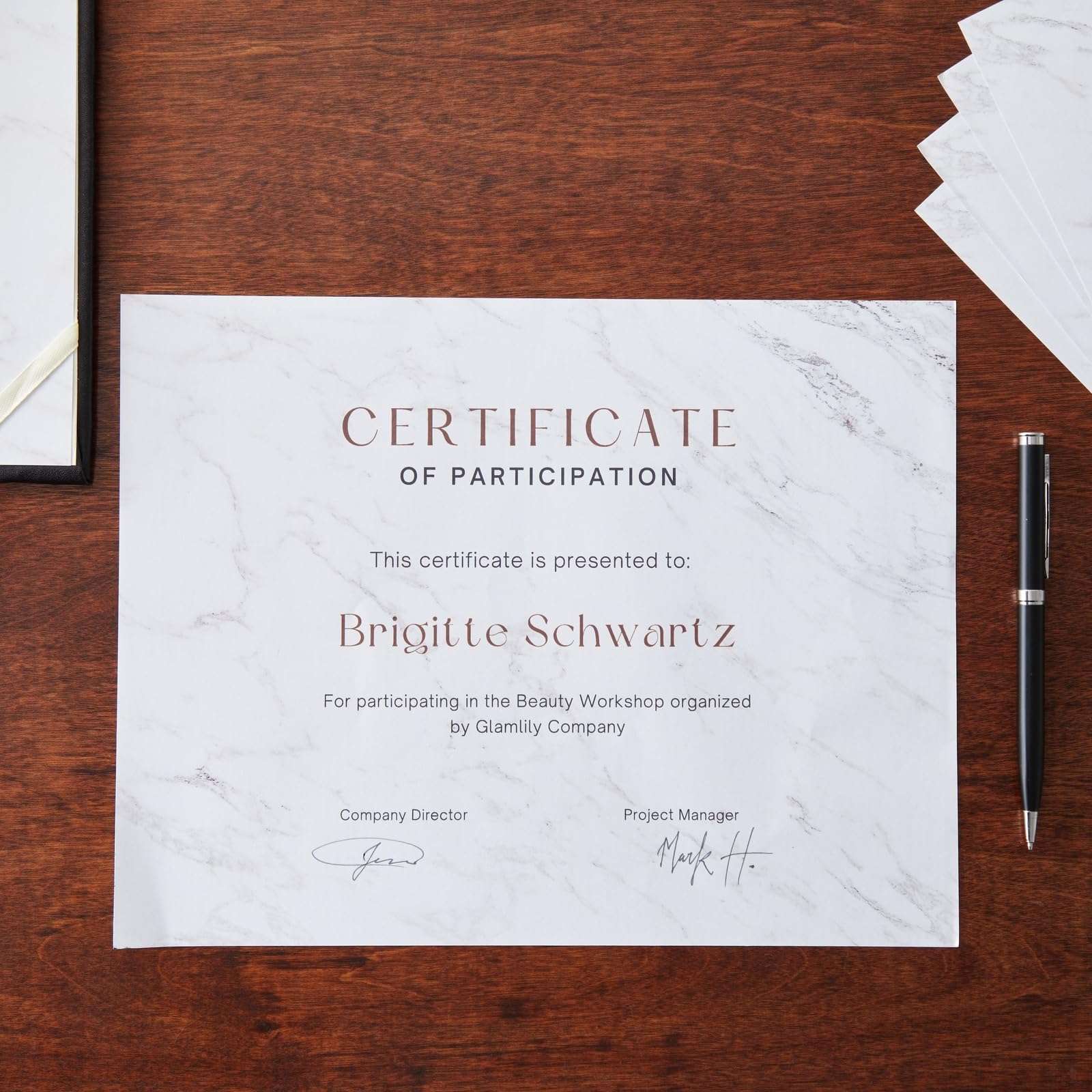 Juvale Stationery Paper - Letter Size 8.5 x 11 In, 96 Sheets - Marble Card Stock & Marbled Copy Sheets for Printing & Crafts - Decorative Marble Themed Paper for Invitations & Scrapbooking 2