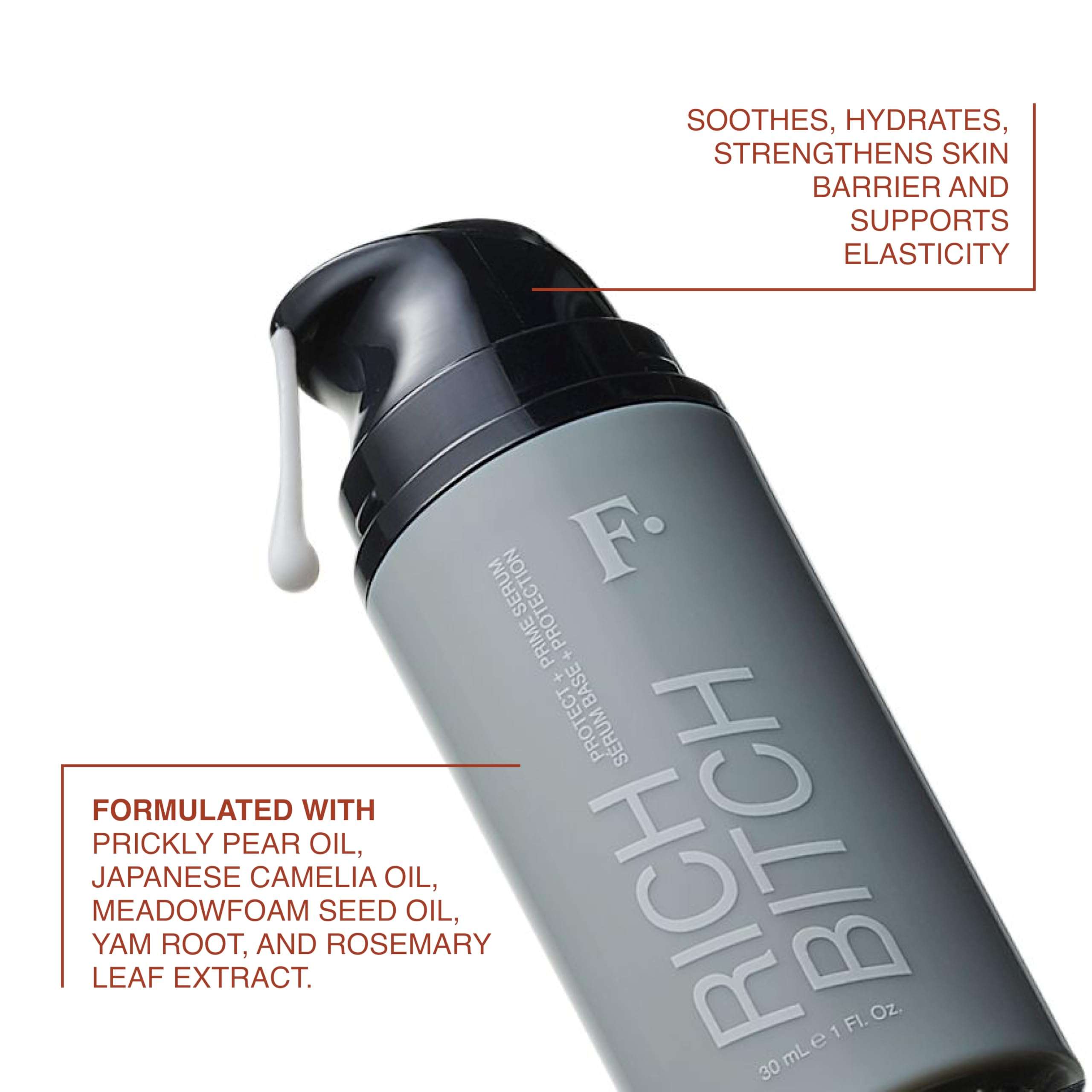 Freck Beauty RICH Beotch Hydrating Gripping Primer - Serum Makeup Primer, Lightweight Cream to Oil Texture, Moisture Barrier to Proctect and Balance Skin 4