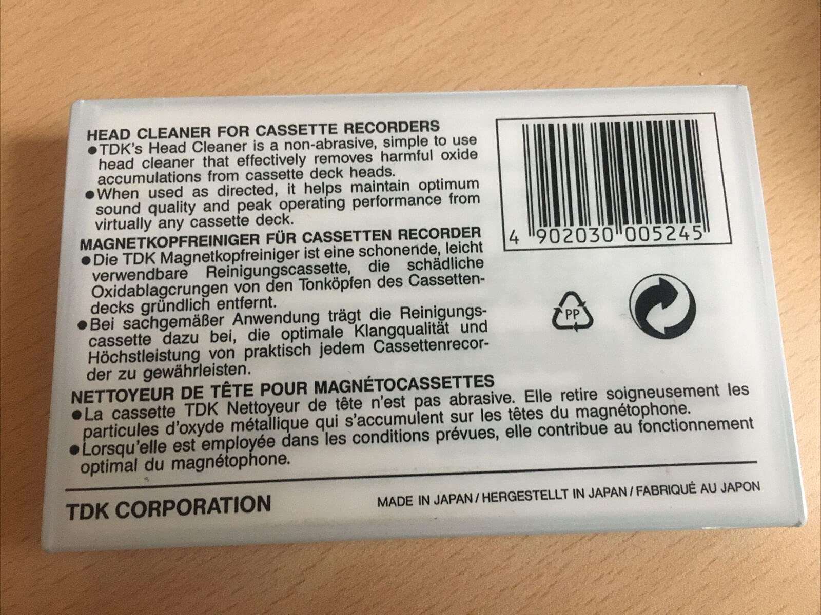 TDK HCL-11 Reinigungskassette Audio trocken 2
