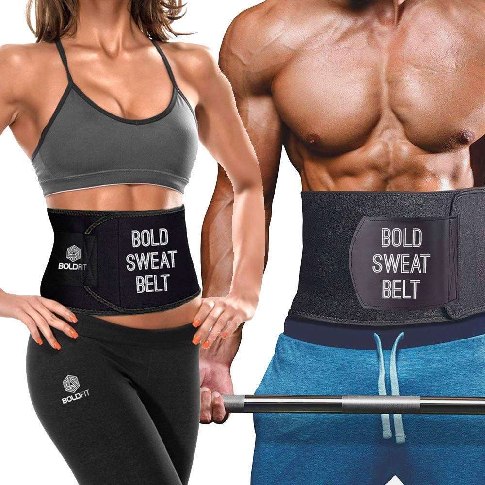 Boldfit Sweat Belt for Women & Men Made of Neoprene Adjustable Sweat Belt Tummy Exercise Fitness Waist Trainer