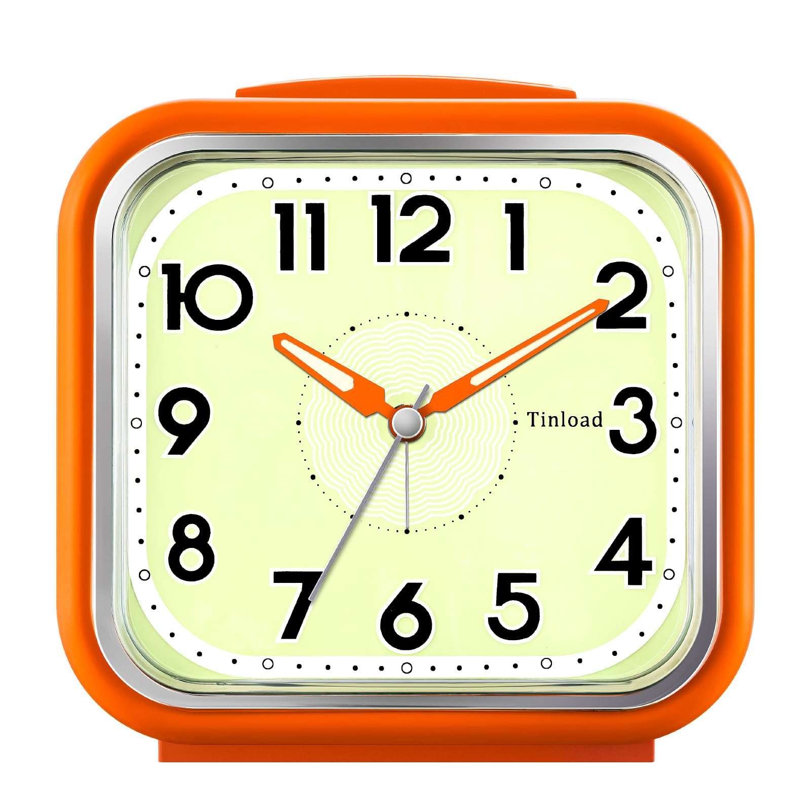 5.5" Extra Large Analog Alarm Clock Silent Non Ticking,Glow in Dark dial, Gentle Wake, Beep Sounds, Increasing Volume, Battery Operated Snooze and Manual Light, Easy Set (Best for Elder) 1