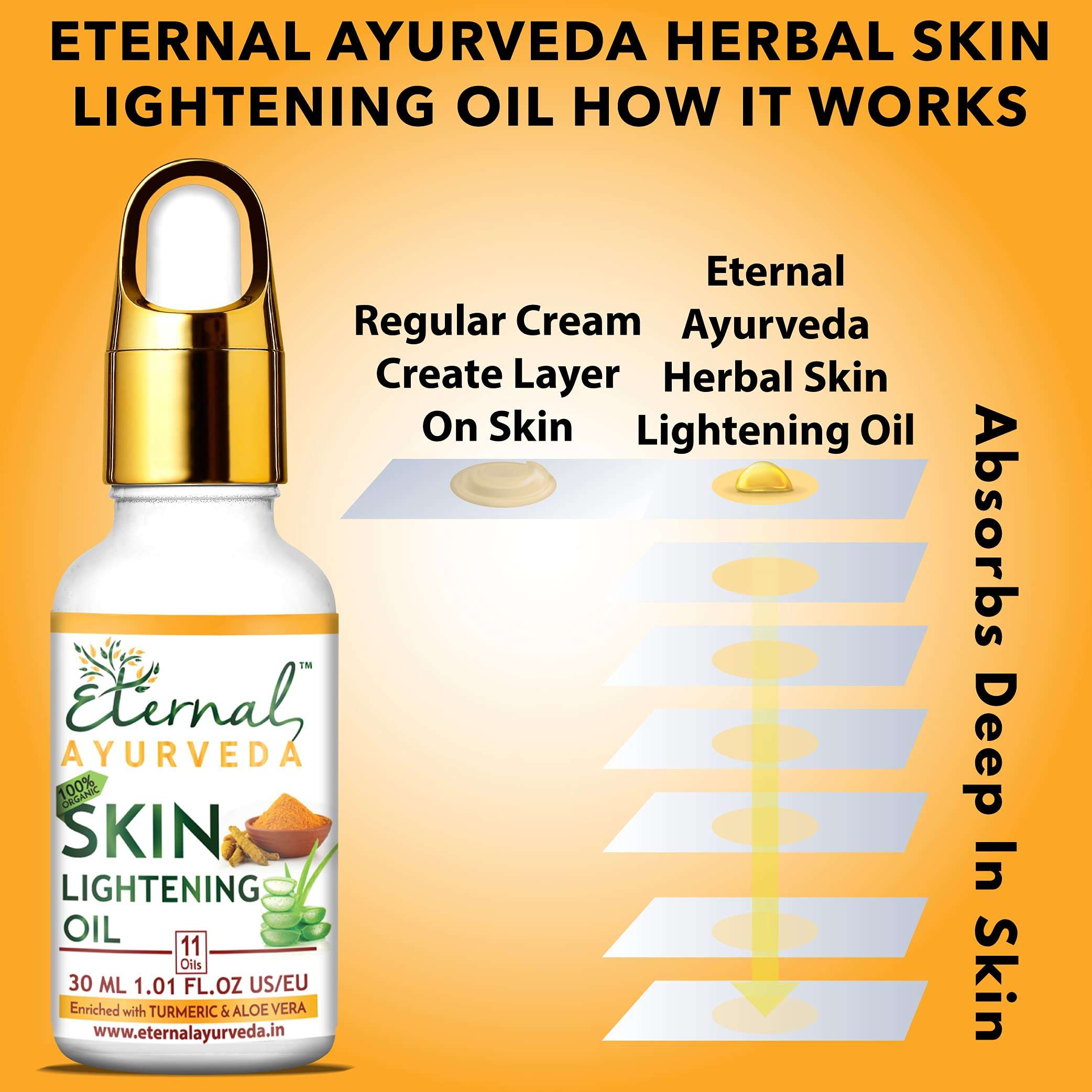 Eternal Ayurveda Skin Lightening Oil, 30 ml 4