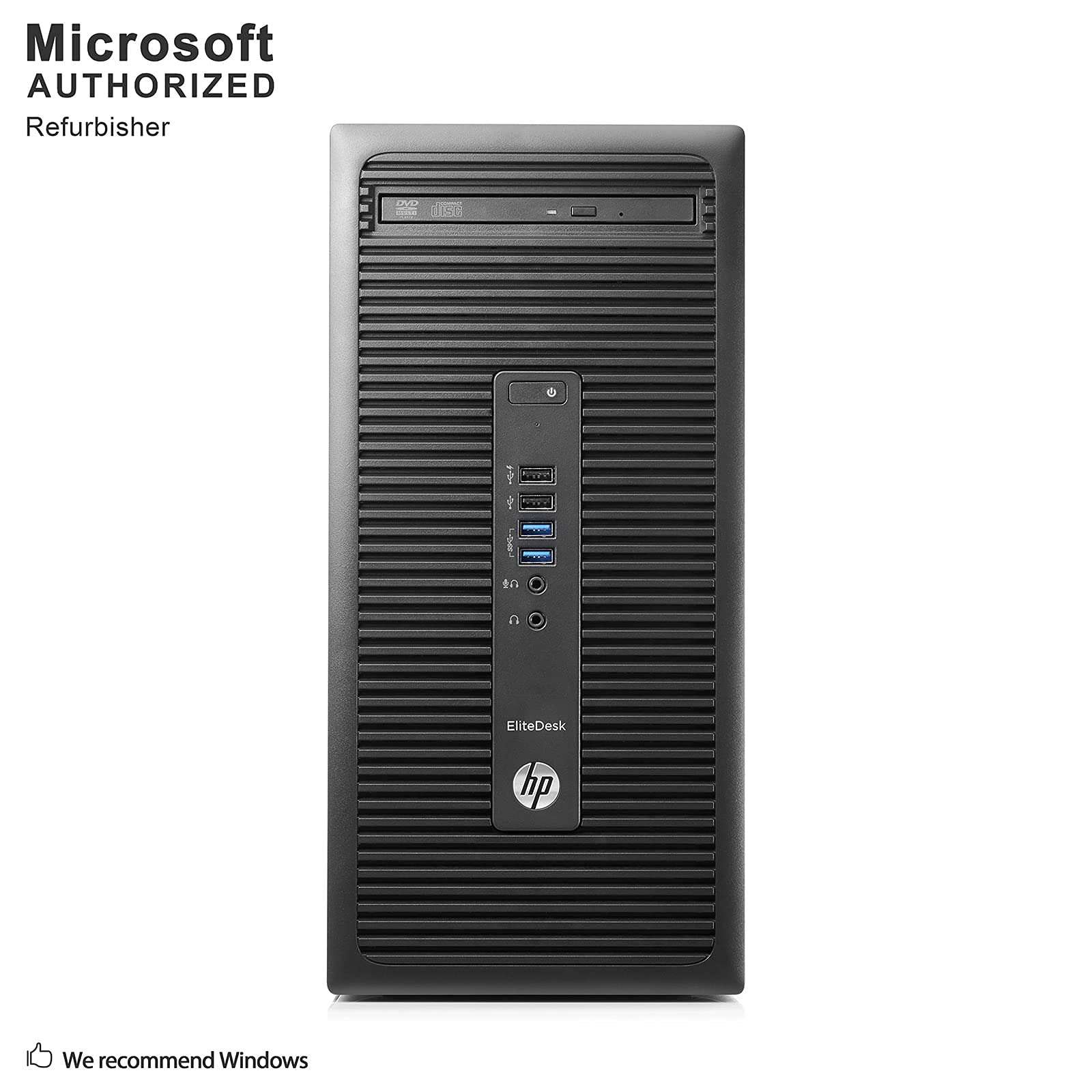 HP EliteDesk 705 G2 Tower Business Desktop PC, AMD Quad A10 Pro-8750B up to 4.0GHz, 12G DDR3, 2T, WiFi, BT 4.0, DVD, Windows 10 64 Bit-Multi-Language Supports English/Spanish/French (Renewed) 2