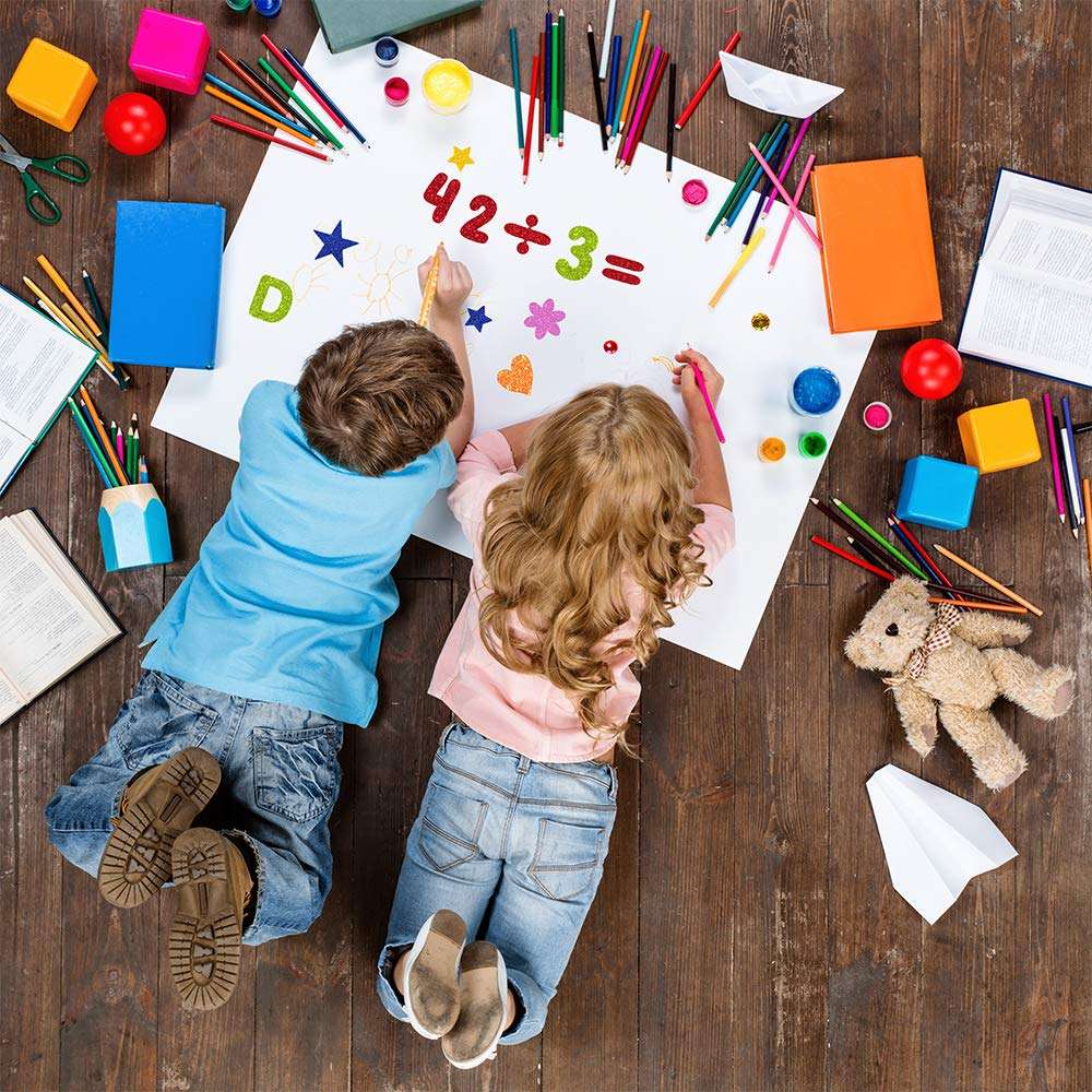 400 Pcs Assorted Foam Glitter Stickers Self Adhesive Foam Die Cut Alphabet Letters Numbers Punctuation Mark Star Heart Flower Foam Craft Shapes EVA 1" 1.5" 2" for Classroom Fun Home Activities Kids 5