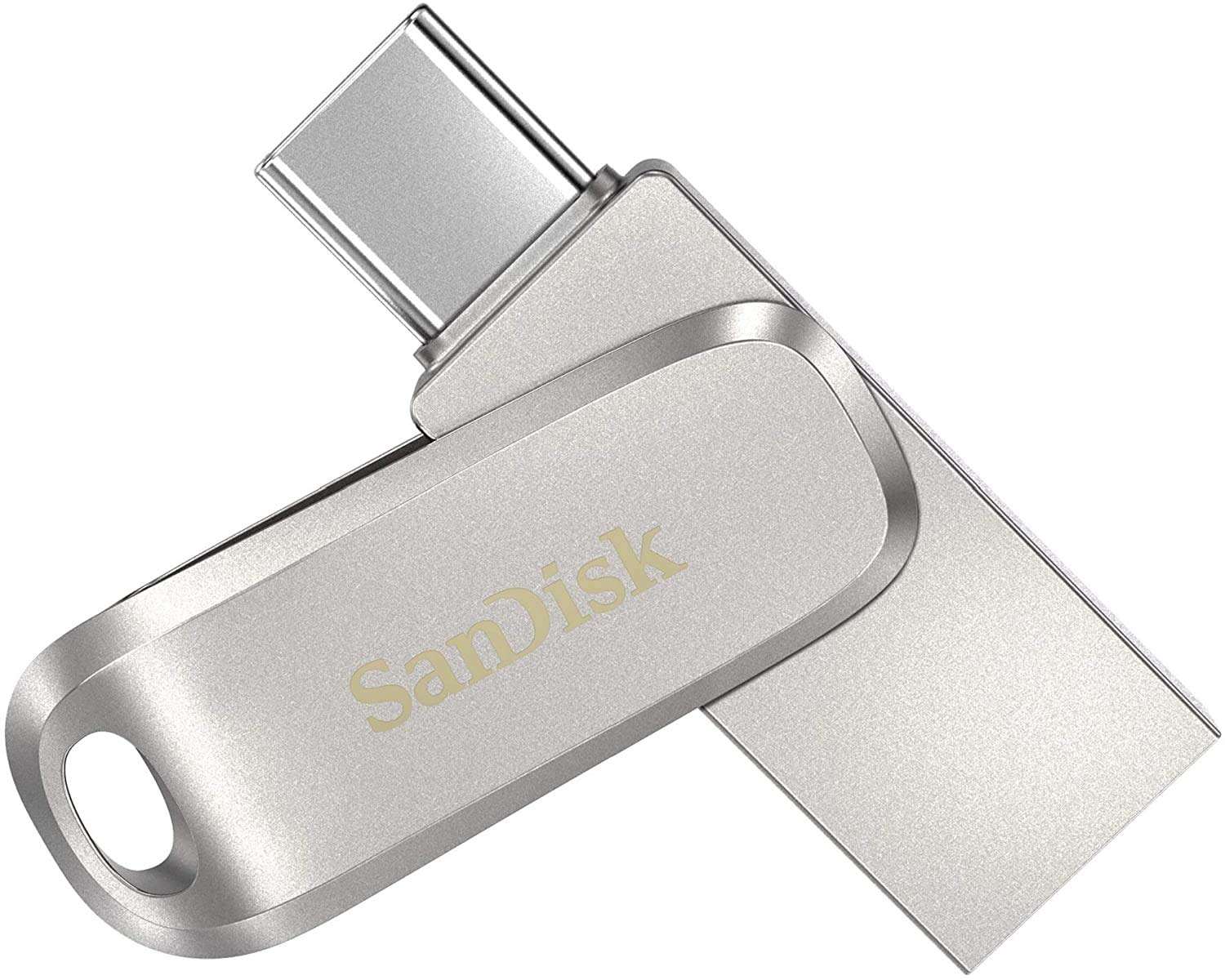 SanDisk Ultra Dual Drive Luxe USB Type-C 32GB Flash Drive for Smartphones, Tablets, and Computers - High Speed USB 3.1 Pen Drive (SDDDC4-032G-G46) Bundle with (1) Everything But Stromboli Lanyard 3