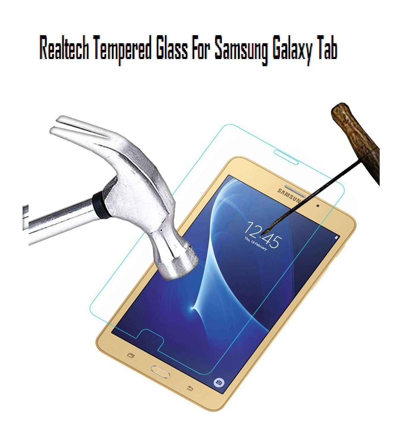 Realtech Samsung Galaxy Tab A 9.7 T550/T555 5D 9H HD+ Anti Finger Print, Premium Tempered Glass for Samsung Galaxy Tab A 9.7 3