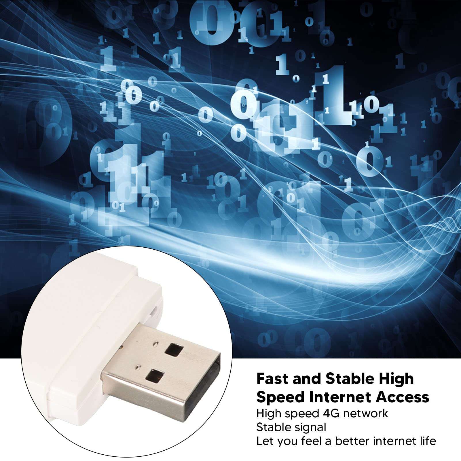 Generic USB WiFi Portable Router, 4G Mobile WiFi Hotspot with SIM Card Slot, Supports 10 Devices Connection, Plug and Play, Stable and Fast, Safe Protection, White, Genericfgnr7pgw9e 3