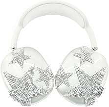 Star Bling Case Cover for AirPods Max Headphones(2024/2020)(USB-C/Lightning),Clear Soft TPU Anti-Scratch Ear Pad/Ear Cups/Headband Case Transparent Accessories for Apple AirPods Max 1