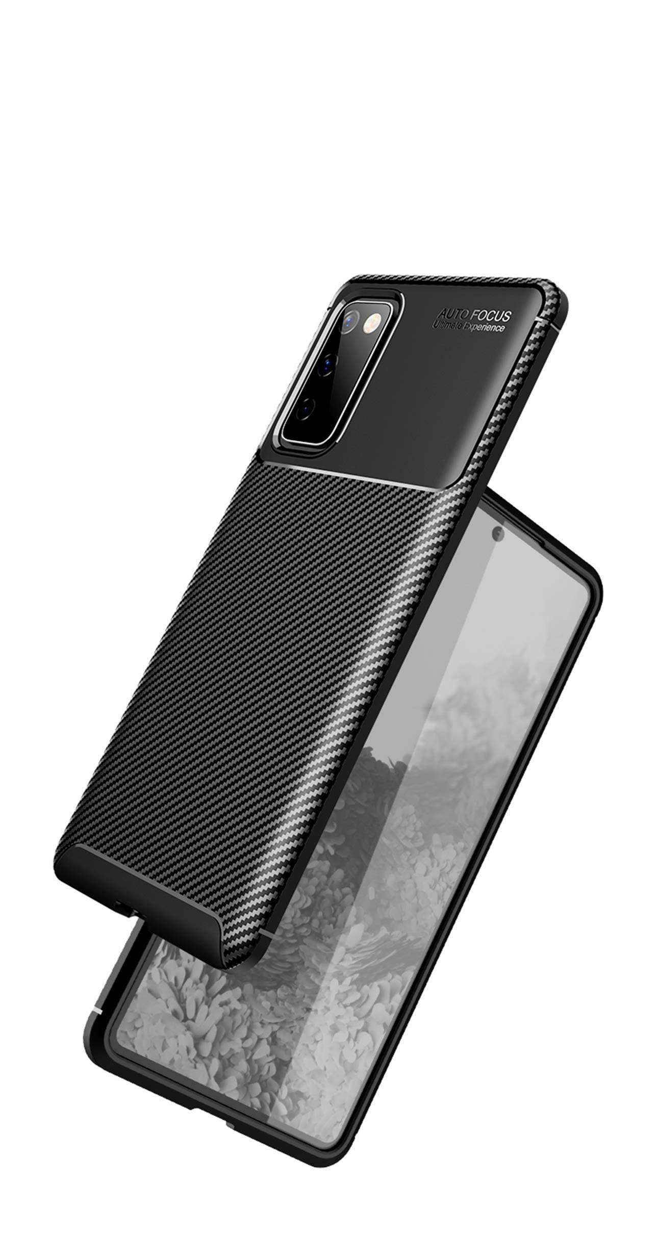 Galaxy S20 FE 5G Case,Silicone TPU Shockproof Cover,Durable Ultra Thin Carbon Fiber Soft Scrub Protection case,for Samsung Galaxy S20 FE 5G / Galaxy S20 Lite (Blue) 2