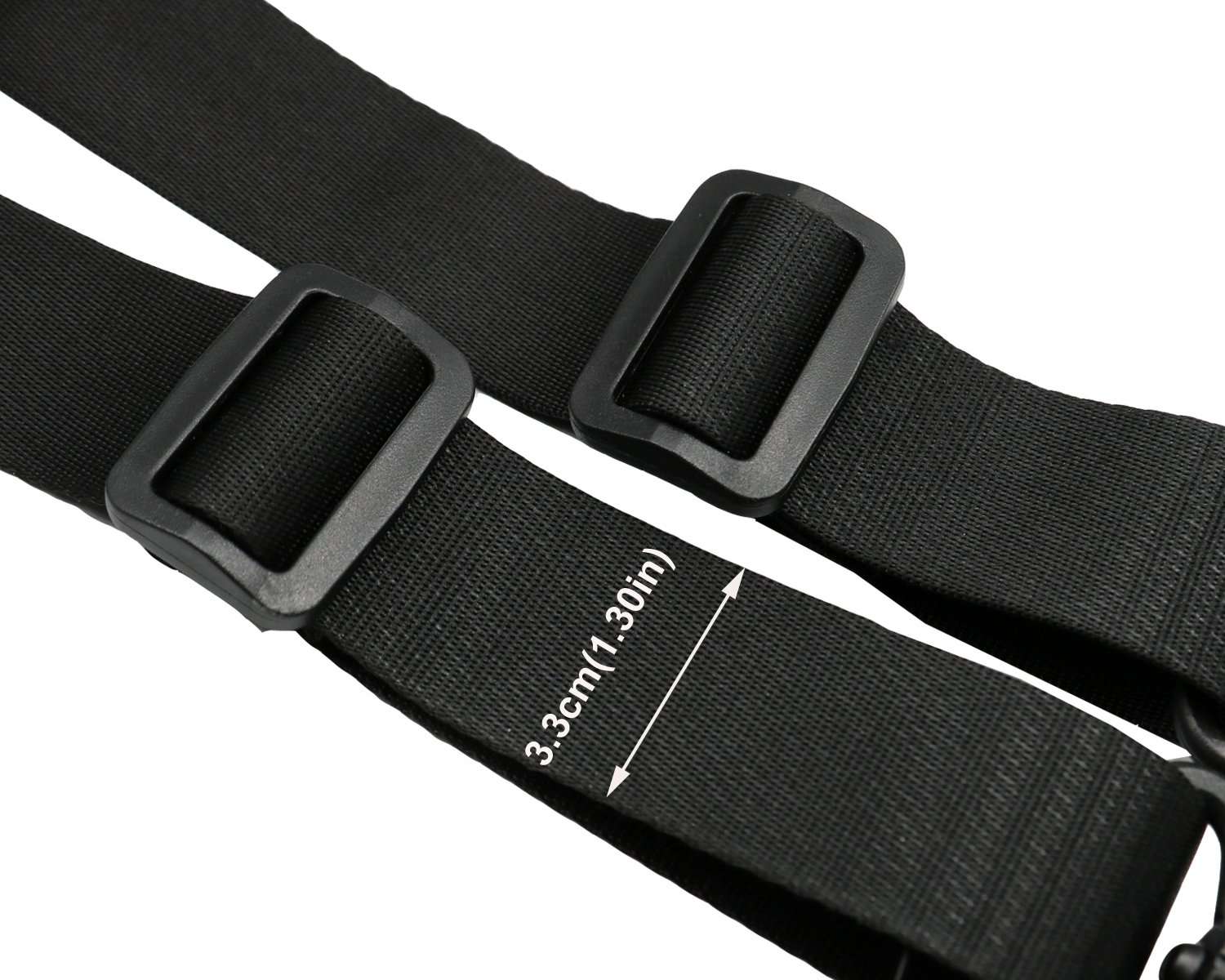 RICHEN Replacement Shoulder Strap Adjustable Luggage/Laptop/Camera Bag Strap with Swivel Hook,Pack of 2,Black 3