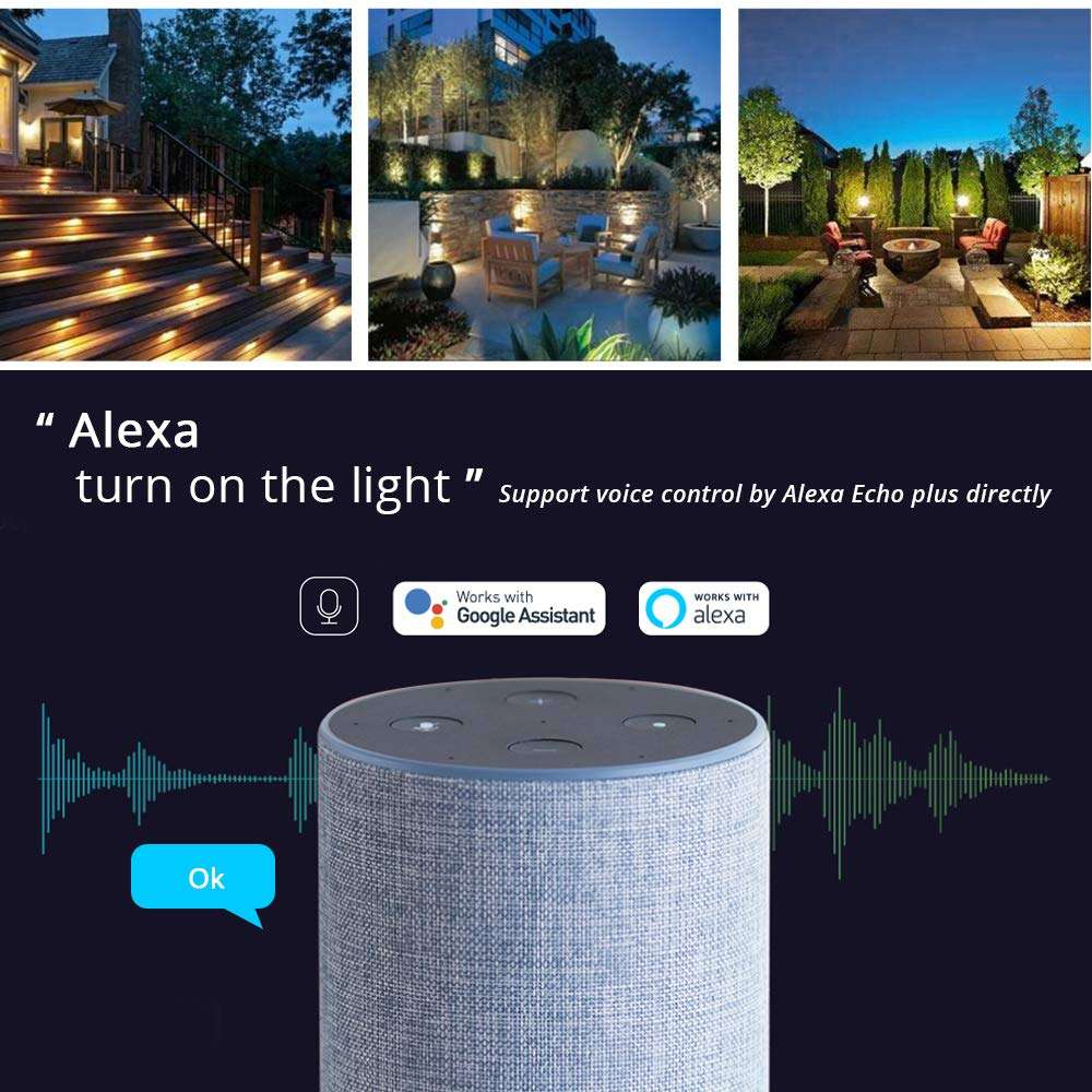 BENEXMART Tuya Zigbee Smart LED Garden Light Outdoor 10W AC100~240V LED Work with Hue Voice Control by Alexa (60) 3