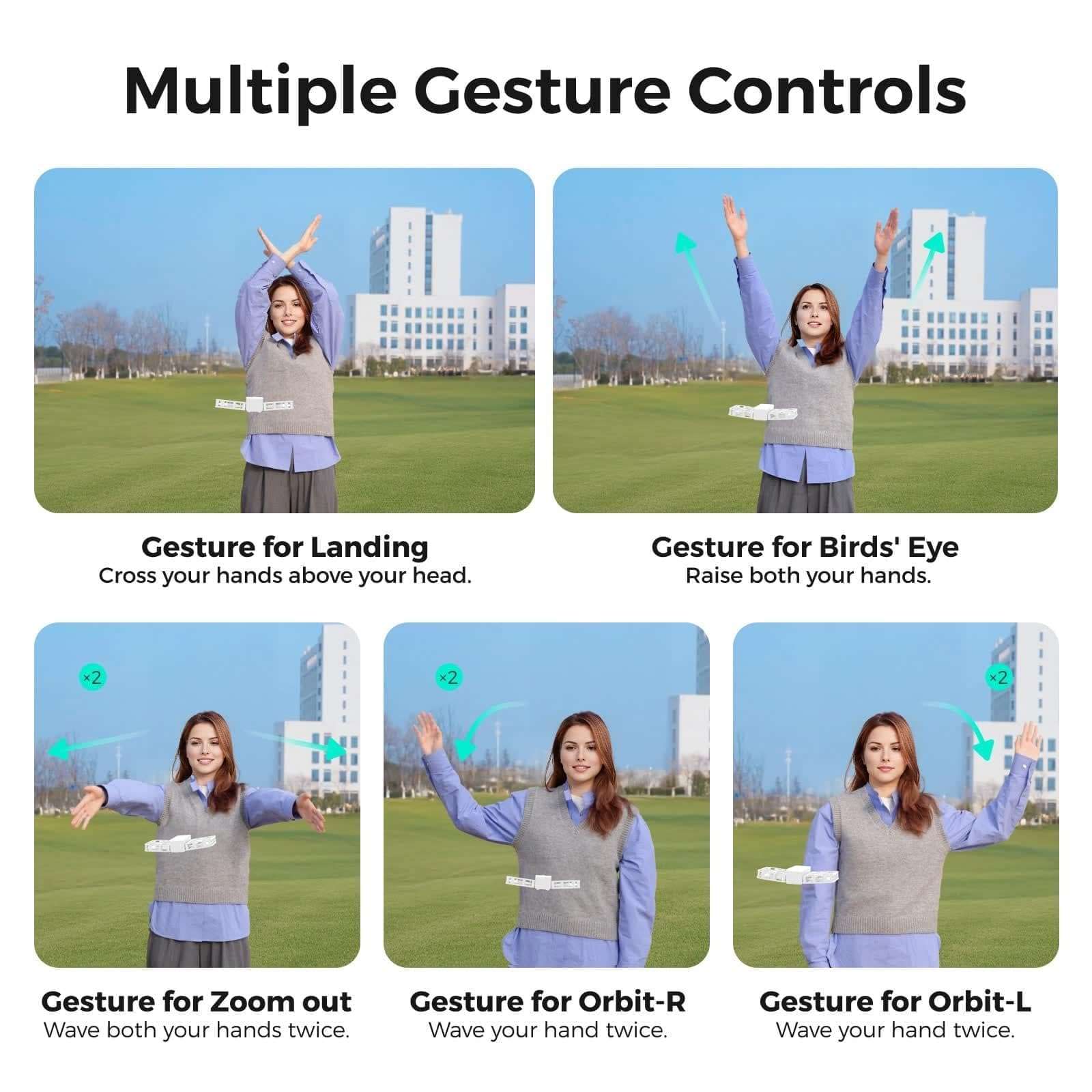 HOVERAir X1 Drone with Camera, Self-Flying Camera Drone with Follow Me Mode, Foldable Mini Drone with HDR Video Capture, Palm Takeoff, Intelligent Flight Paths, Hands-Free Control White (Combo Plus) 4