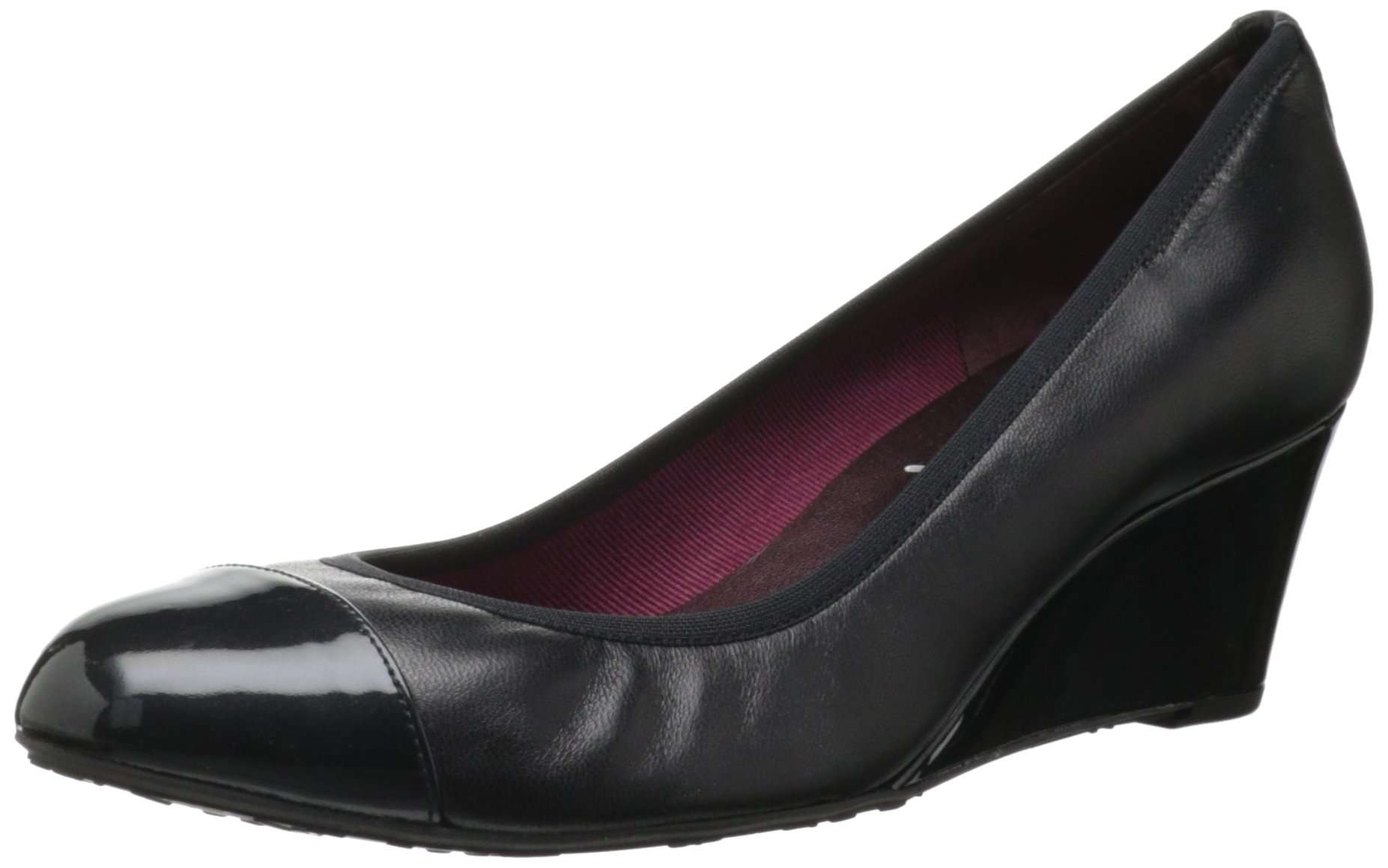 French Sole FS/NY Women's Juggle Wedge Pump,Black Patent Nappa,11 M US 1