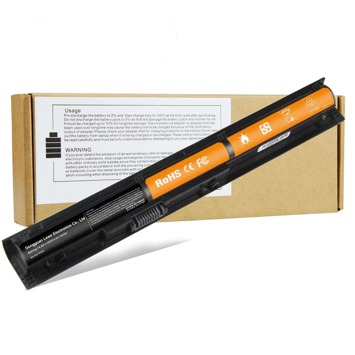 RI04 Laptop Battery for HP RI06XL HP Envy 15-q001tx ProBook 450 455 470 G3 Series 805047-851 HSTNN-DB7B HSTNN-PB6Q HSTNN-Q94C HSTNN-Q95C HSTNN-Q97C P3G15AA [Li-Polymer 14.8V 2600mAh/38WH] 6