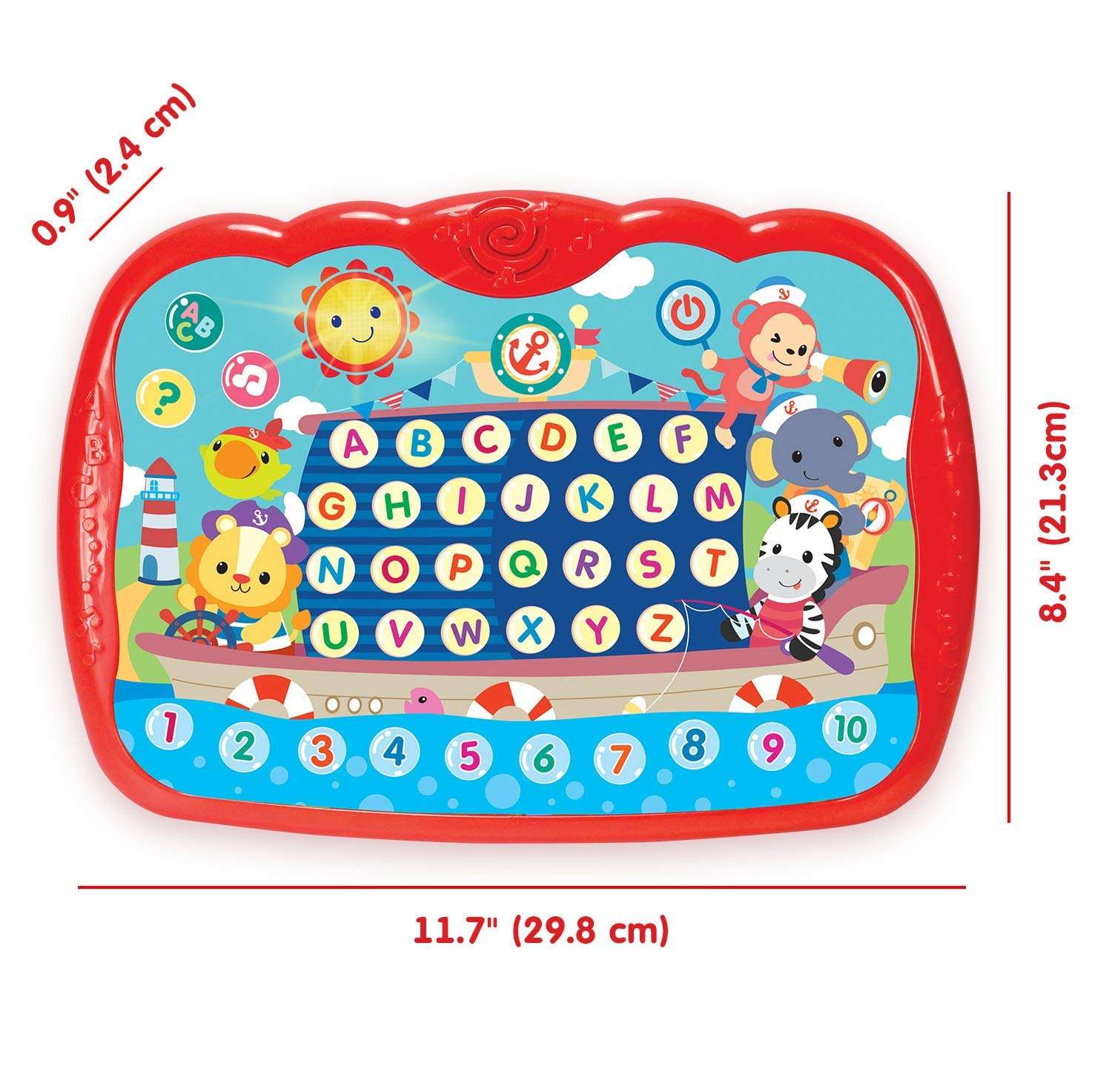 Learning Tablet for Toddlers 1-3 - Educational ABC Toy to Learn Alphabet, Number, Music & Words - Early Development Electronic Learning & Activity Game, Suitable for 1 2 3 Year Old Boys & Girls 4