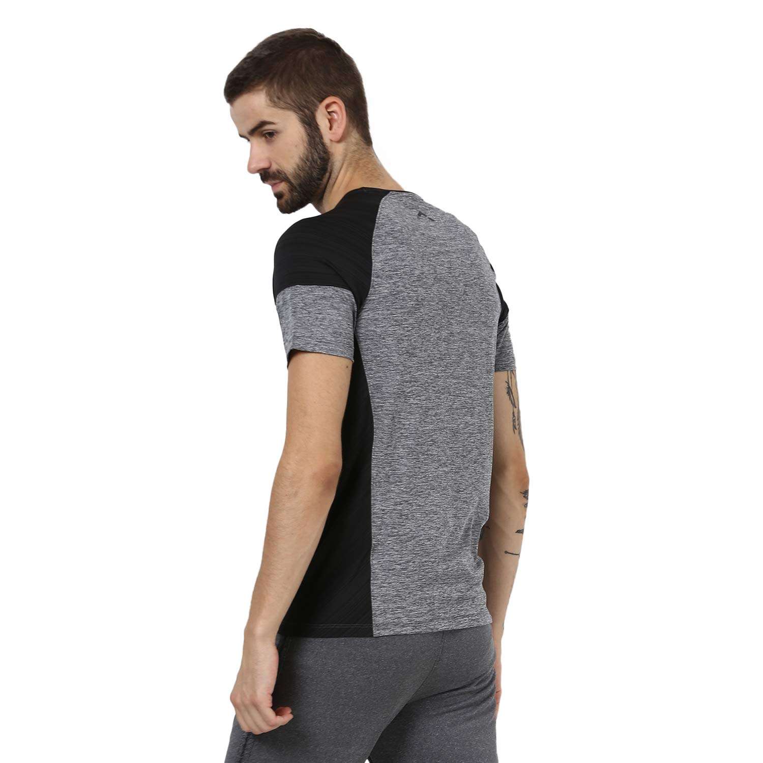 ROCK.IT Men's Printed Regular Fit T-Shirt (2180100357-2_Black M) 3