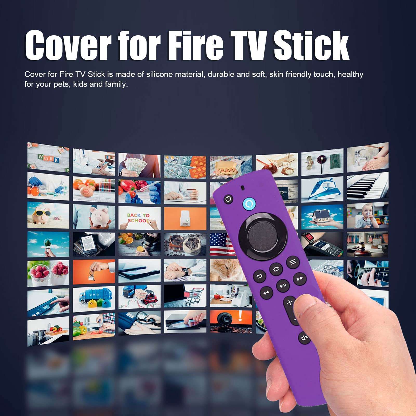 avoid Slip Soft Silicone Protective Controller Case with Lanyard , Silicone TV Remote Cover Case , TV Remote Replacement Case 5