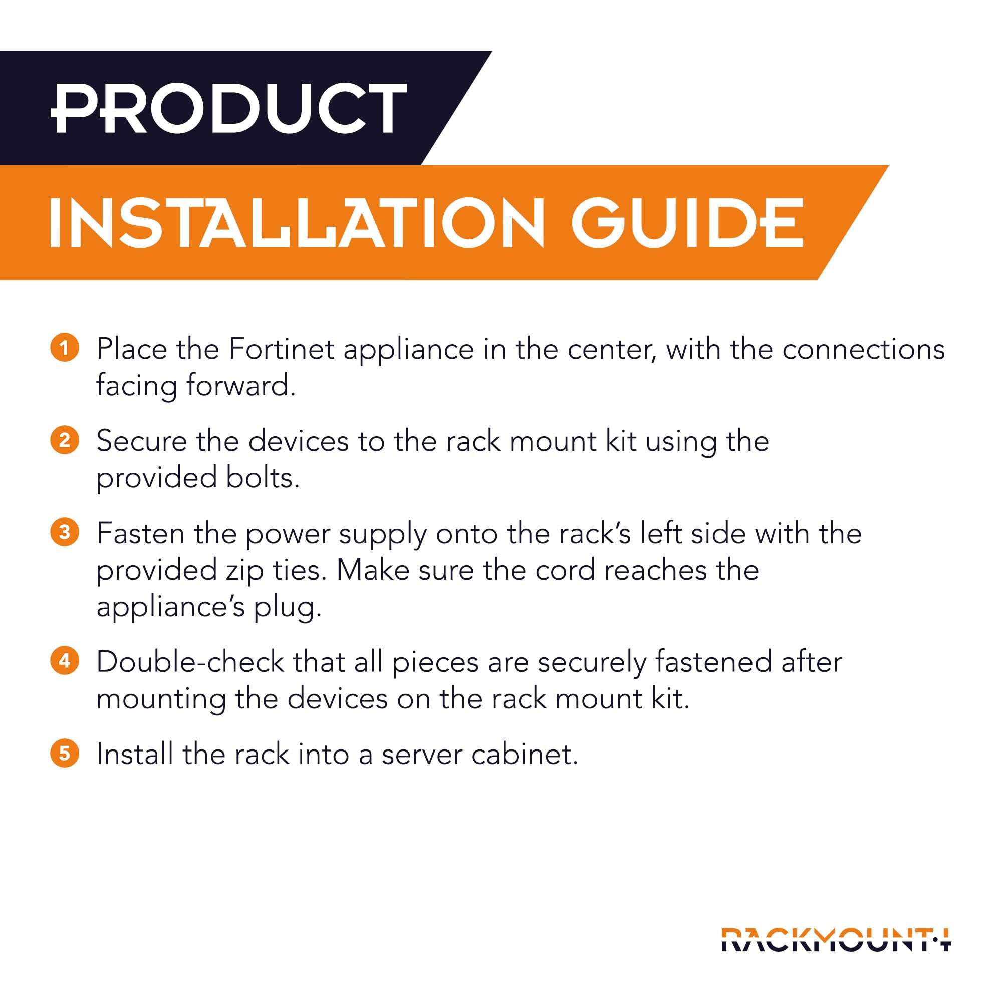 Fortinet Firewall Appliance Rack Mount - 1U Server Rack Shelf with Easy Access Front Network Connections, Properly Vented, Customized 19 Inch Rack - RM-FR-T8 by Rackmount.IT 6