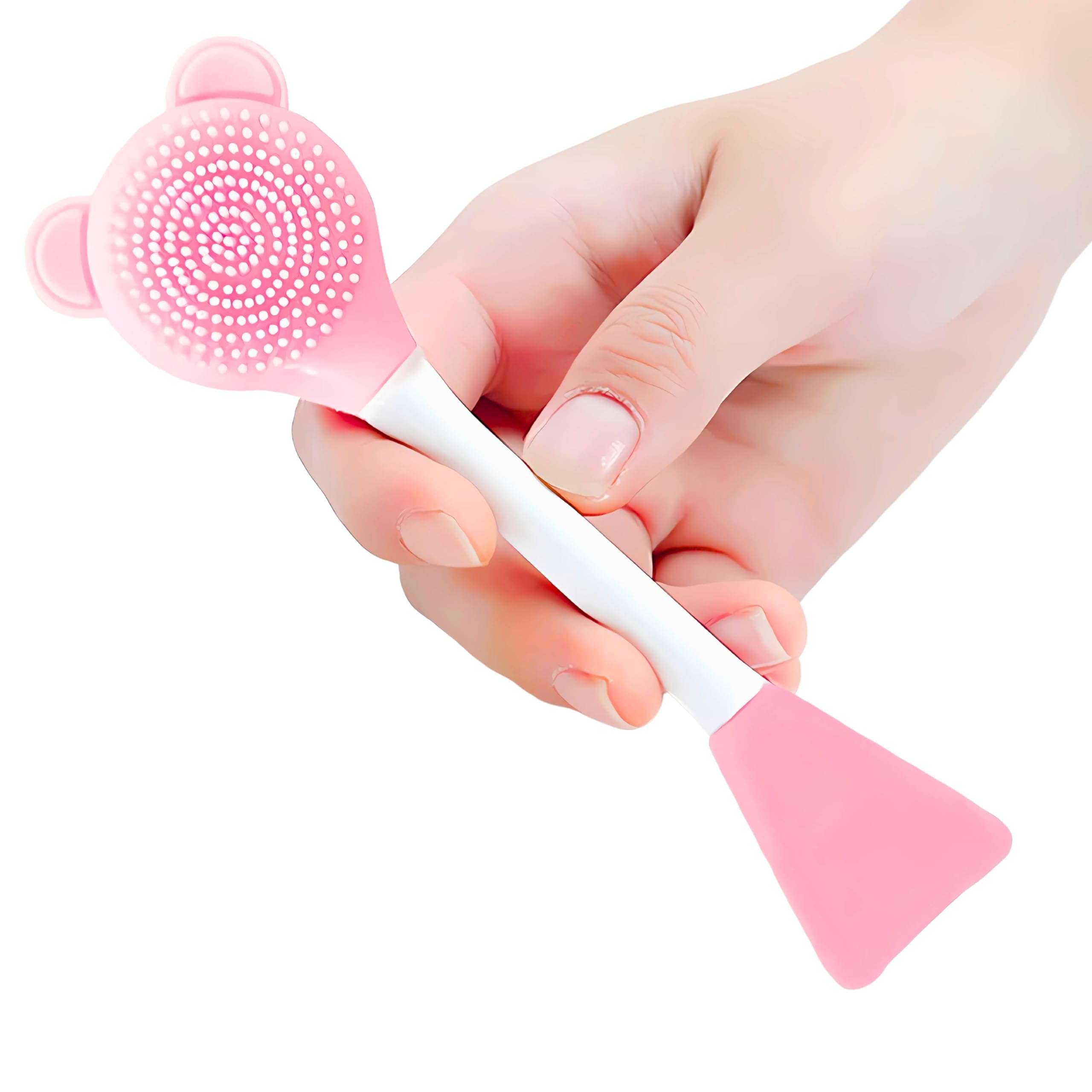 [Ear Lobe & Accessories] Kitty Silicone Face Mask Applicator | Facial Mask Brushes for Mud, Clay, Charcoal Mixed Mask, Soft Makeup Beauty Brush for Apply Cream (Color may Vary) 3