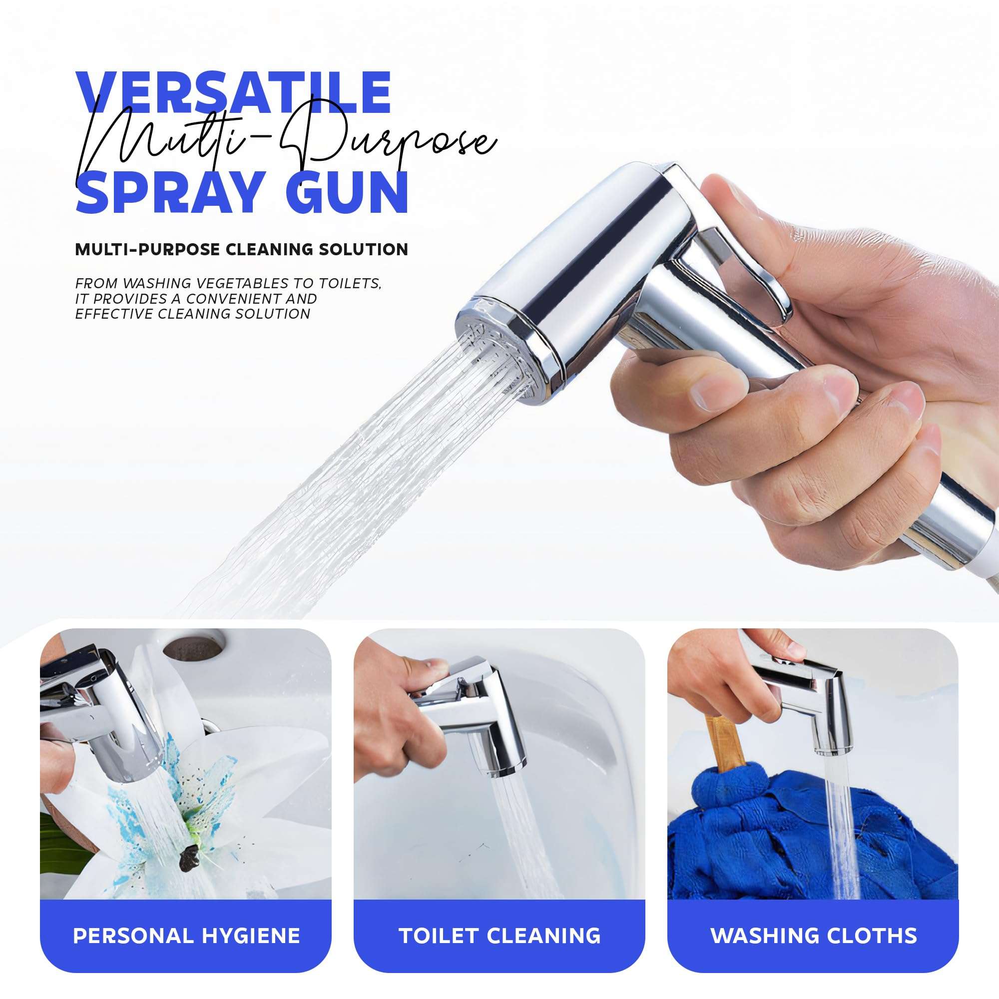 MIORAH Health Faucet Gun Only – Premium Jet Spray for Toilet | Durable Bathroom Bidet Spray Head 4