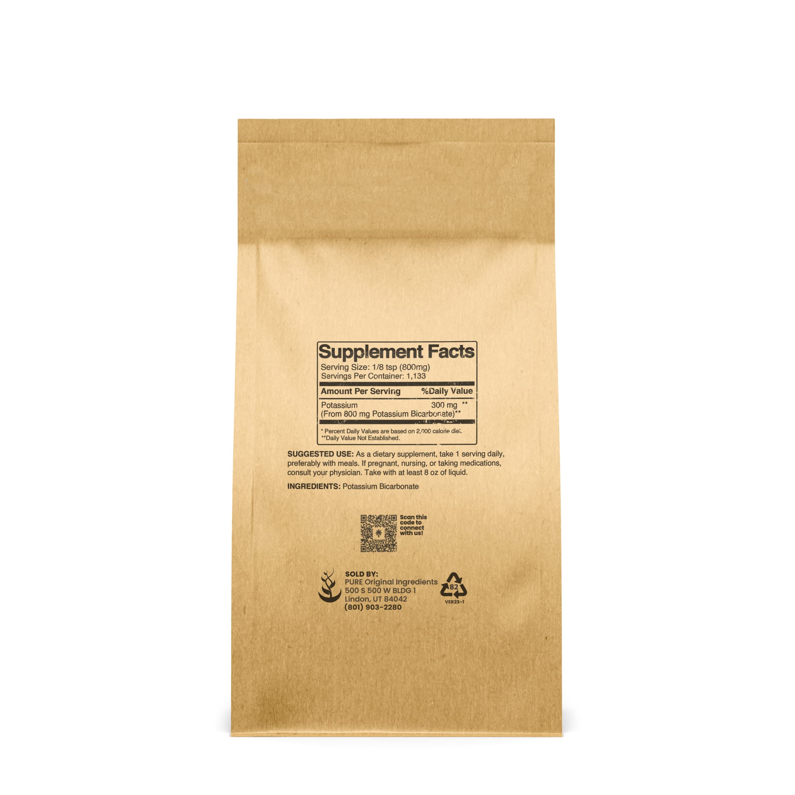 Pure Original Ingredients Magnesium Chloride, Potassium Bicarbonate, and Calcium Chloride Bundle, Various Sizes, Food Safe 6