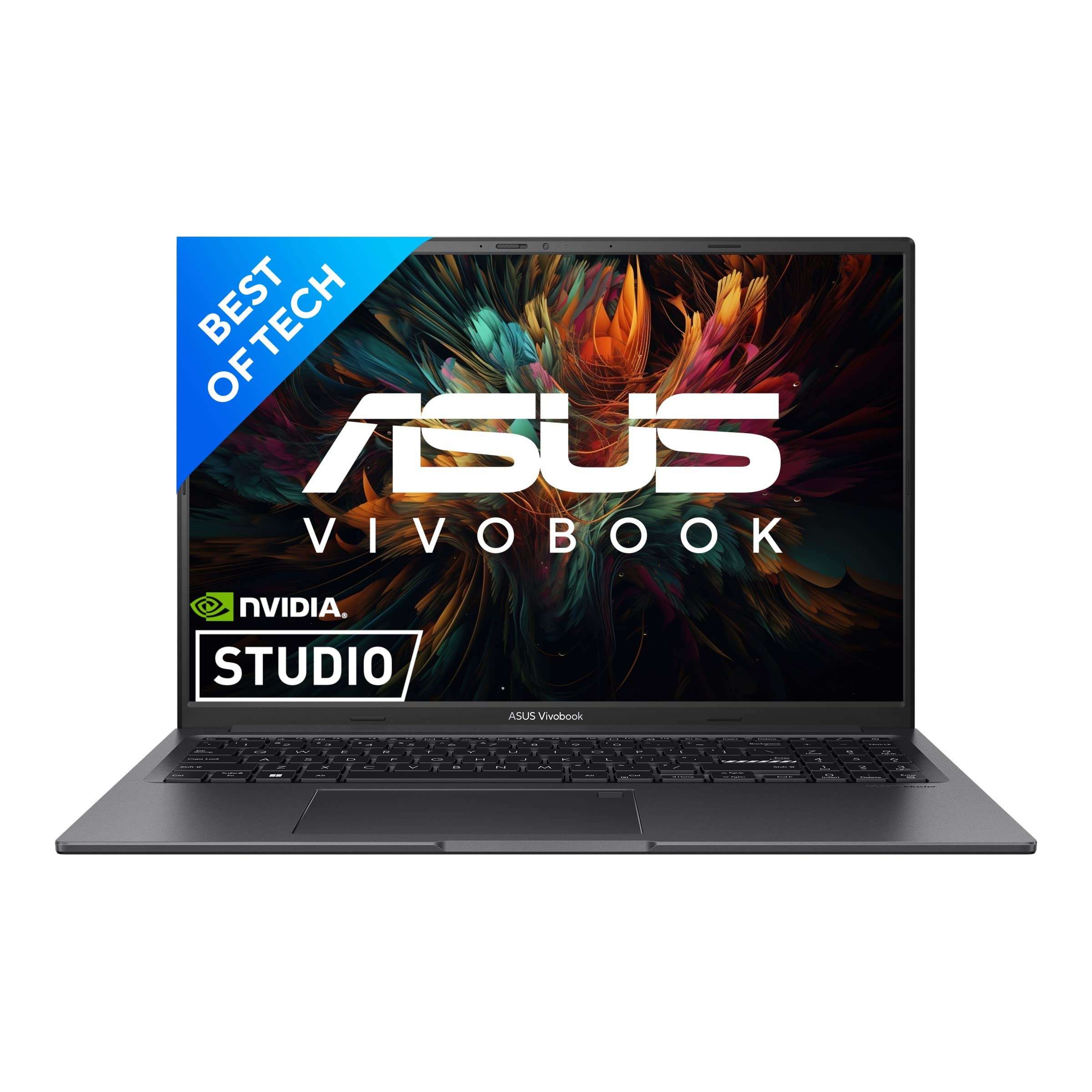 ASUS Creator Series Vivobook 16X (2023), Intel Core i7-12650H 12th Gen, 16" (40.64 cm) FHD+ 120Hz, Creator/Gaming Laptop (16GB/512GB/8GB RTX 4060 /Win11/FP/70WHr /Black/1.8 kg), K3605ZV-MB741WS